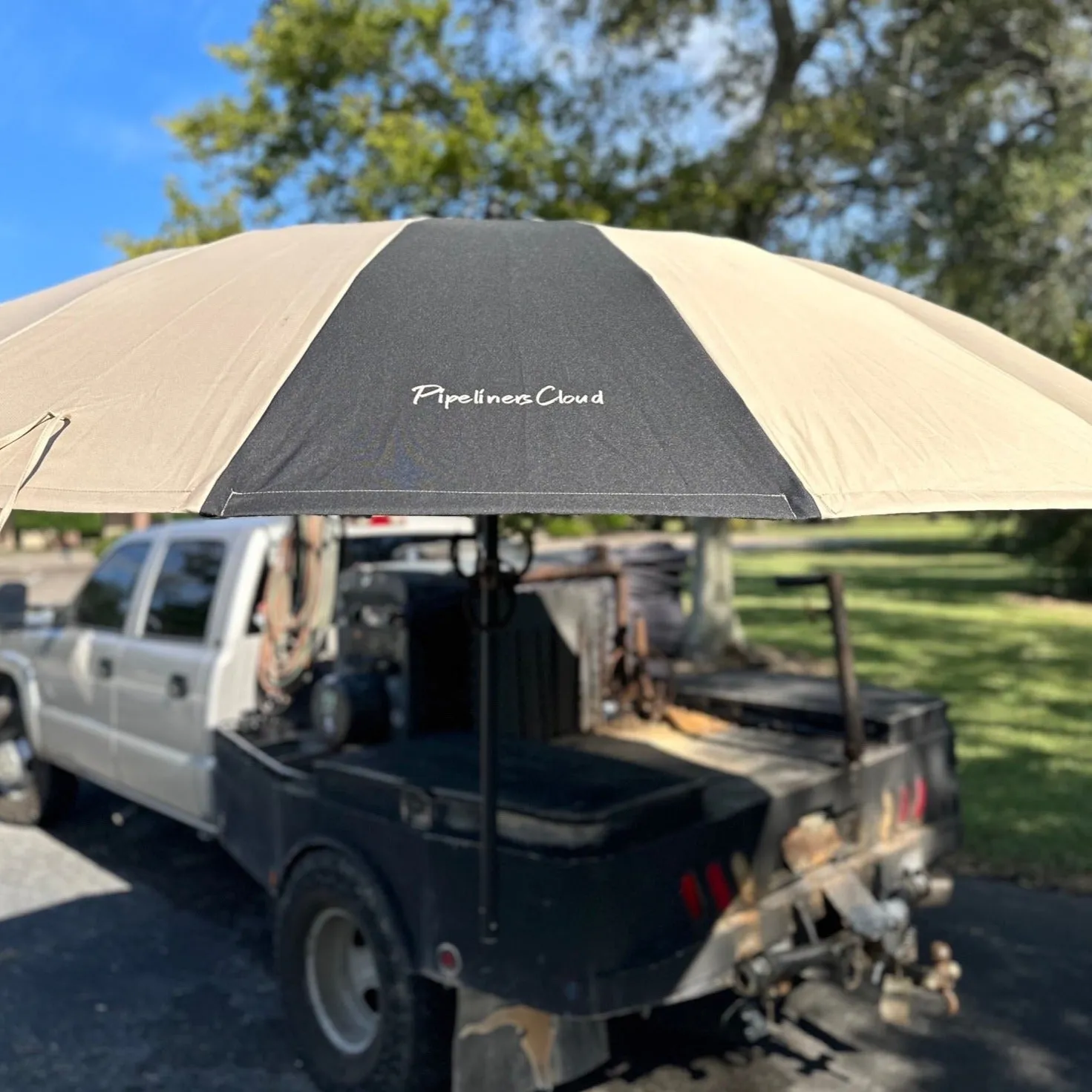 10' Khaki Pipeliners Cloud Umbrella
