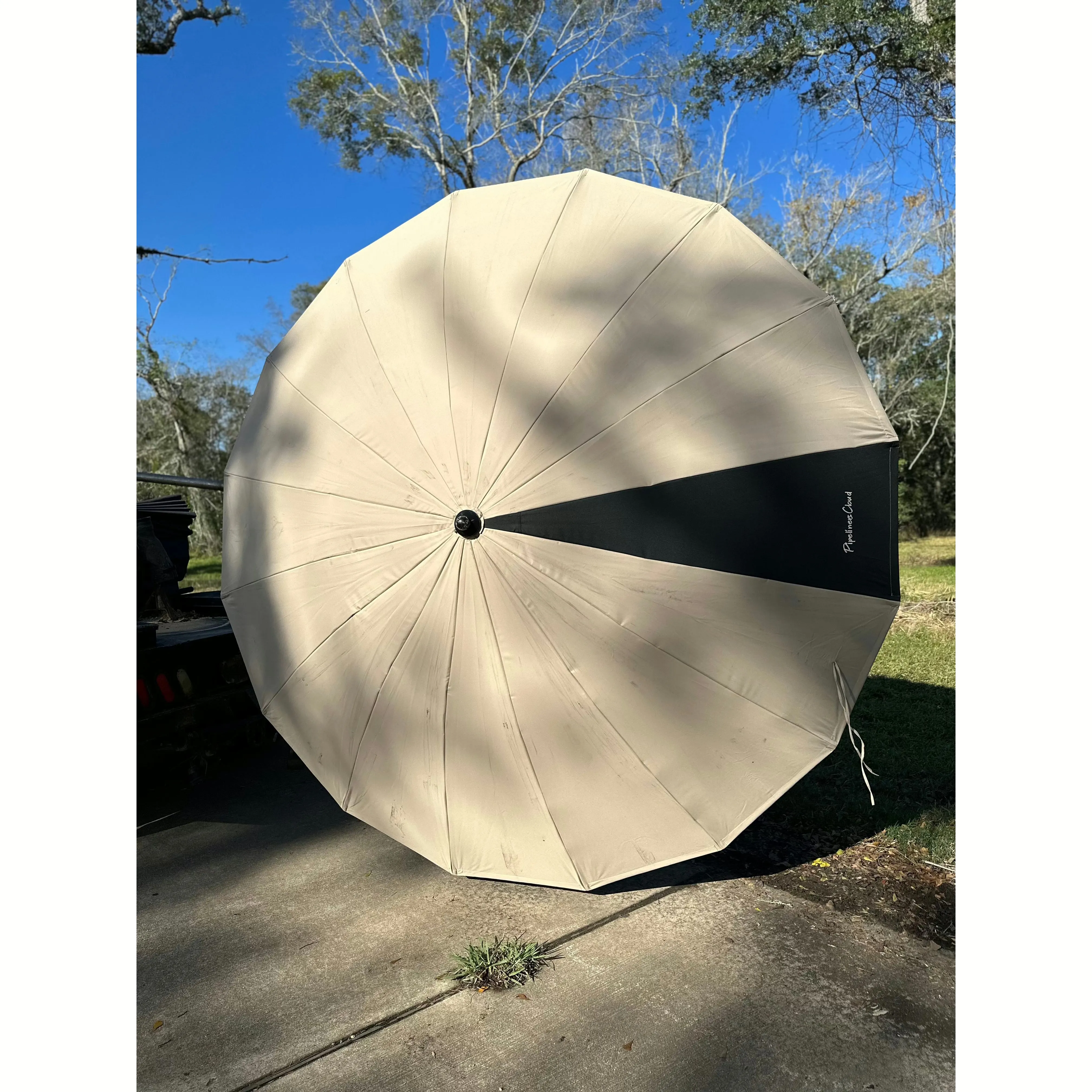 10' Khaki Pipeliners Cloud Umbrella