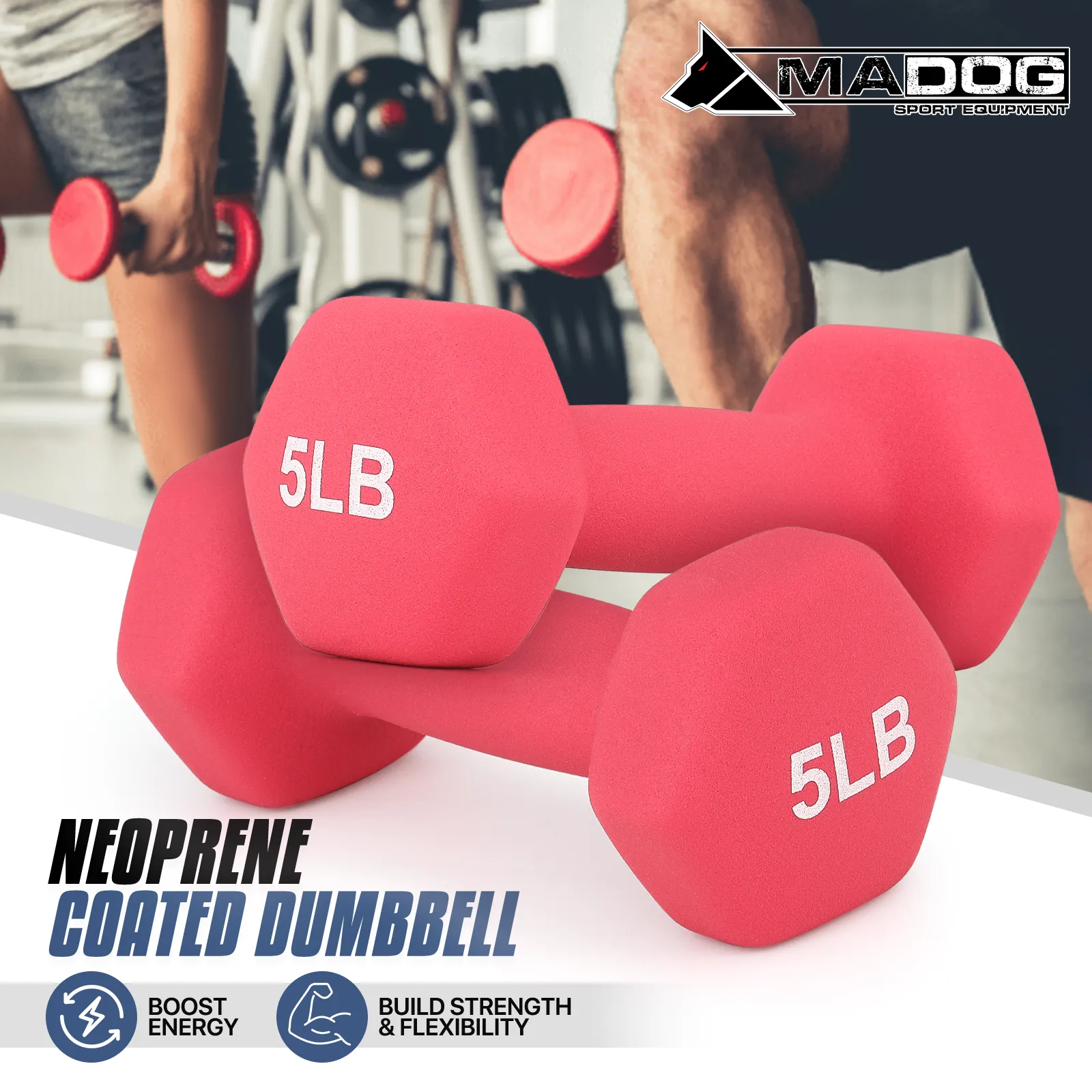 2x 5LB Grip Workout Dumbbel