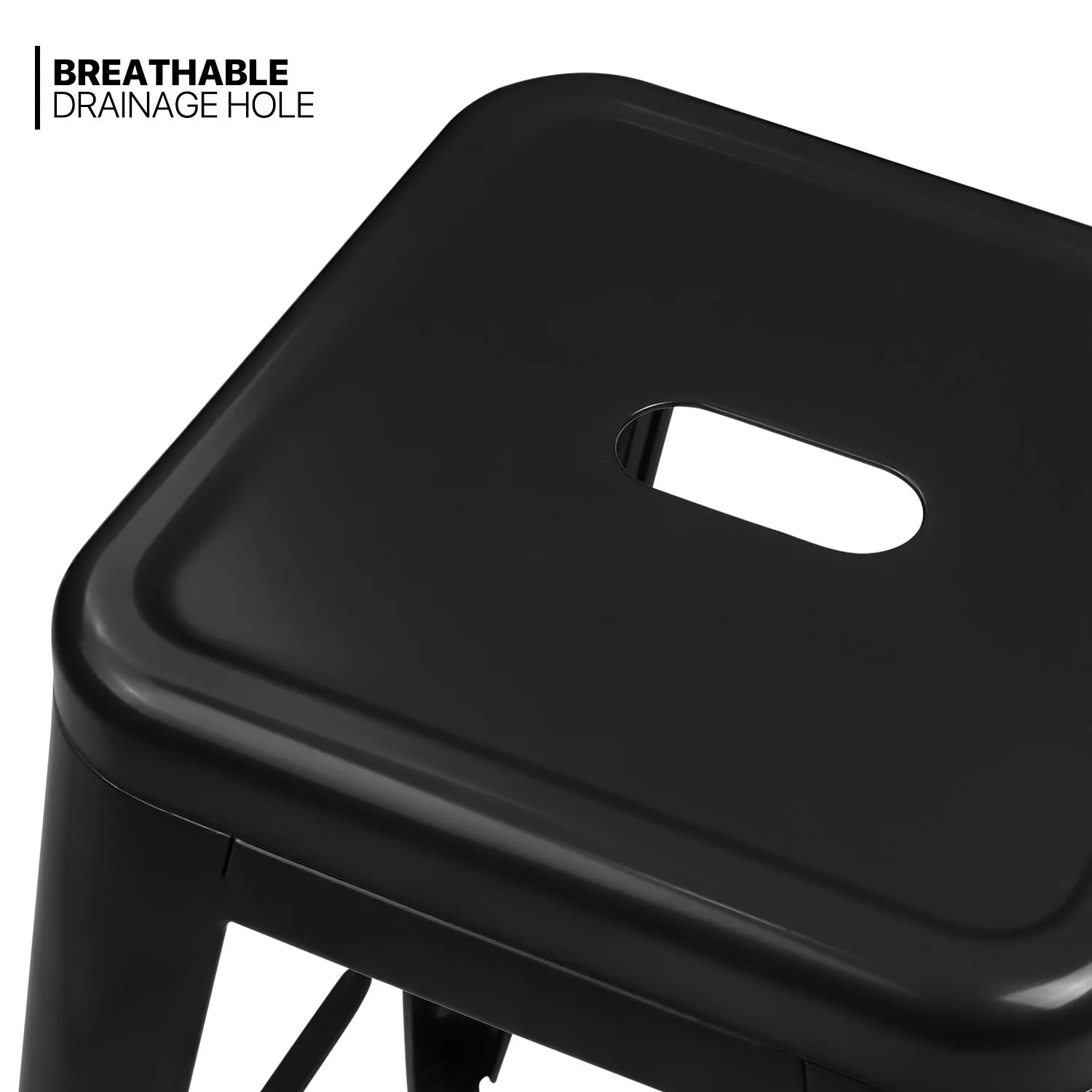 4 Pcs 24.5" Stackable Bar Stool