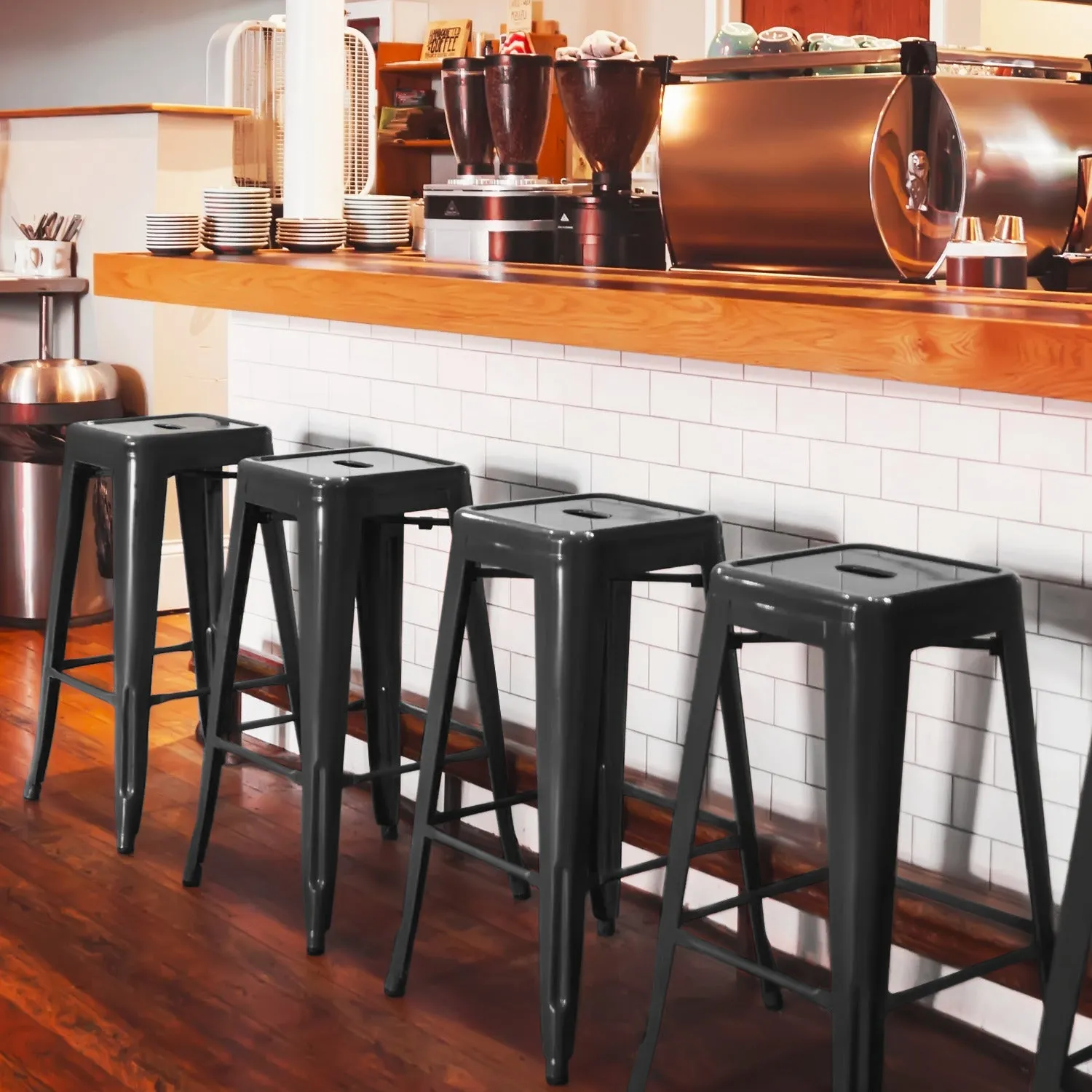 4 Pcs 30.5" Stackable Bar Stool