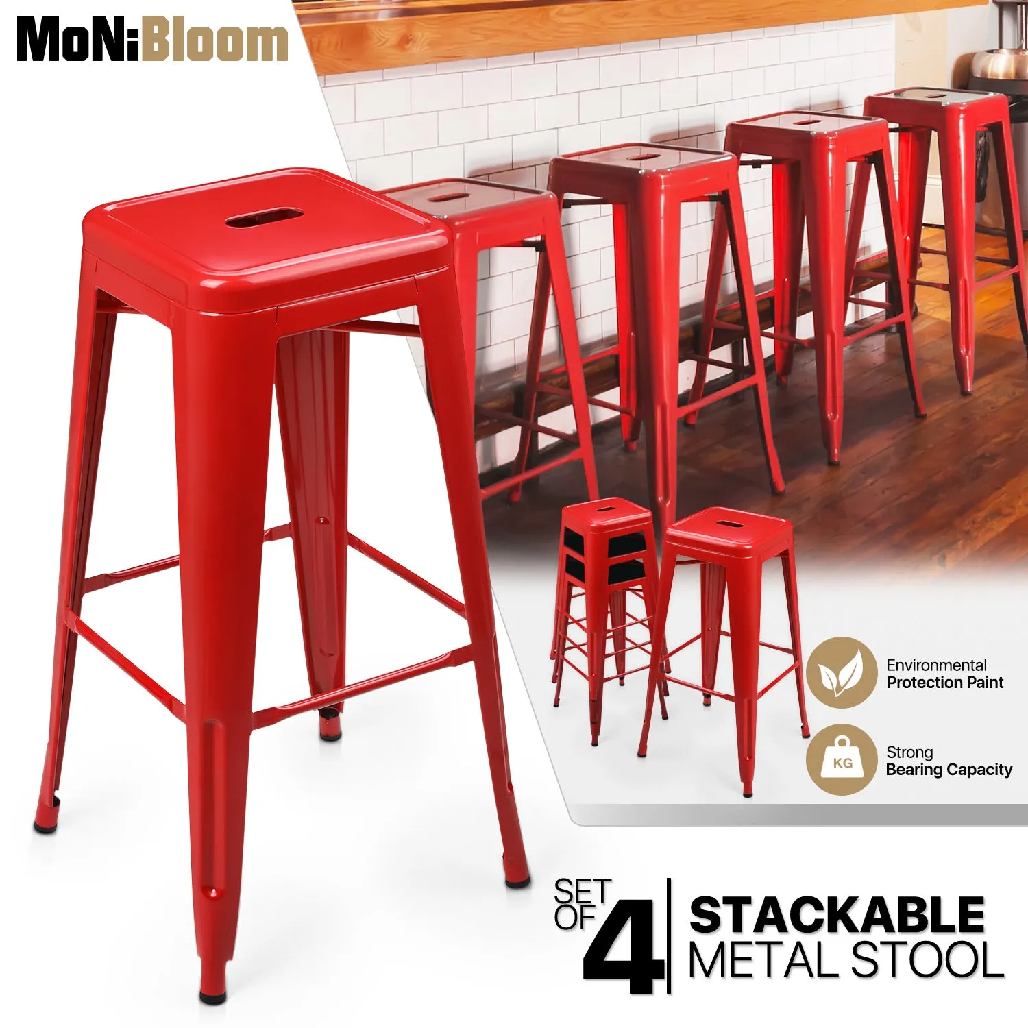 4 Pcs 30.5" Stackable Bar Stool