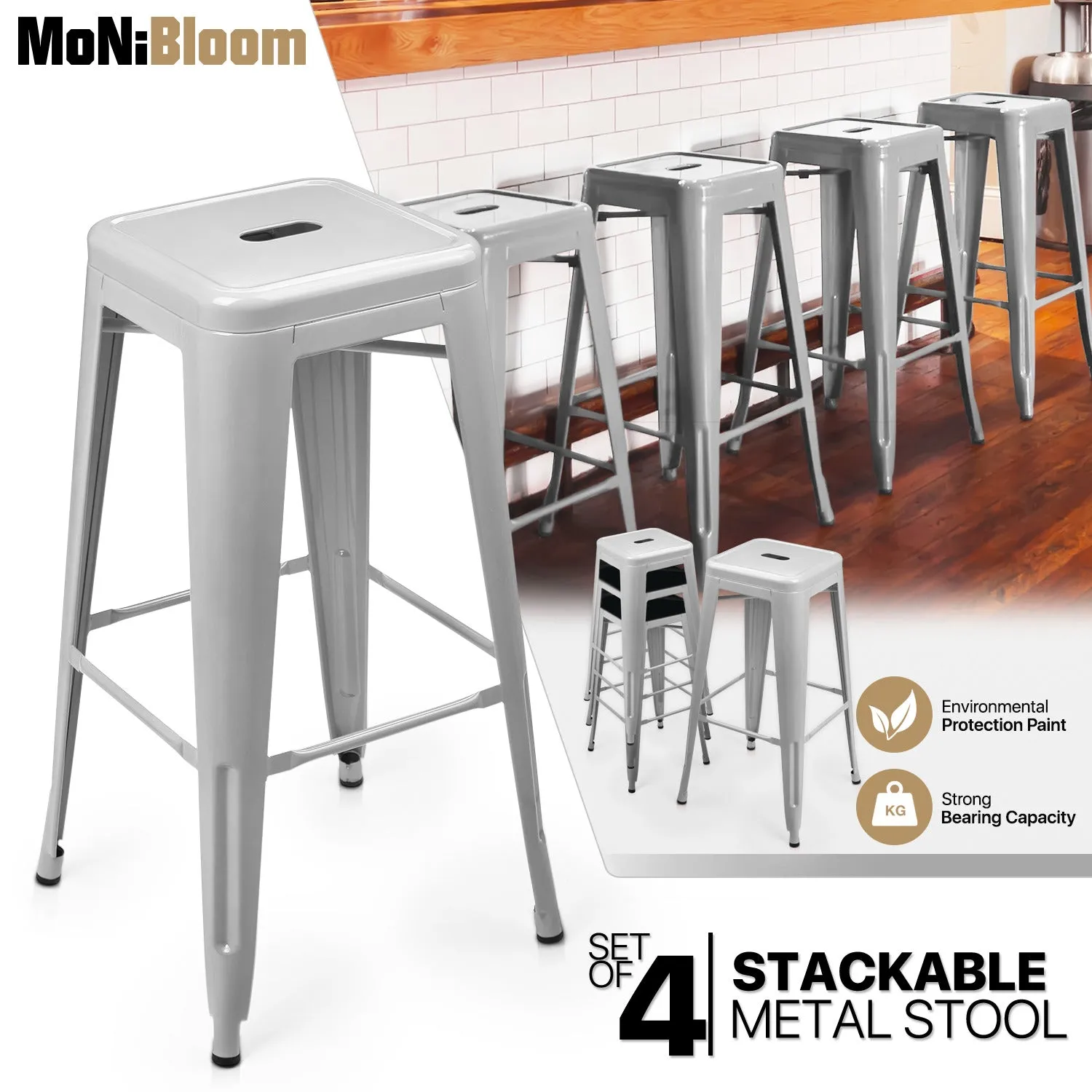 4 Pcs 30.5" Stackable Bar Stool