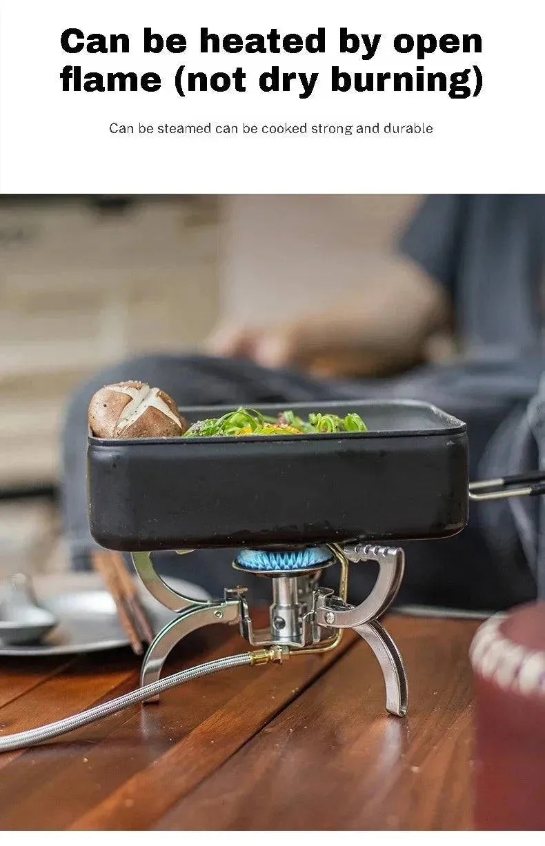 ALOCS Customer's Aluminum Alloy Lunch Box Tableware Camping Camping Tableware Portable Set Lunch Box with Fork Spoon Stove