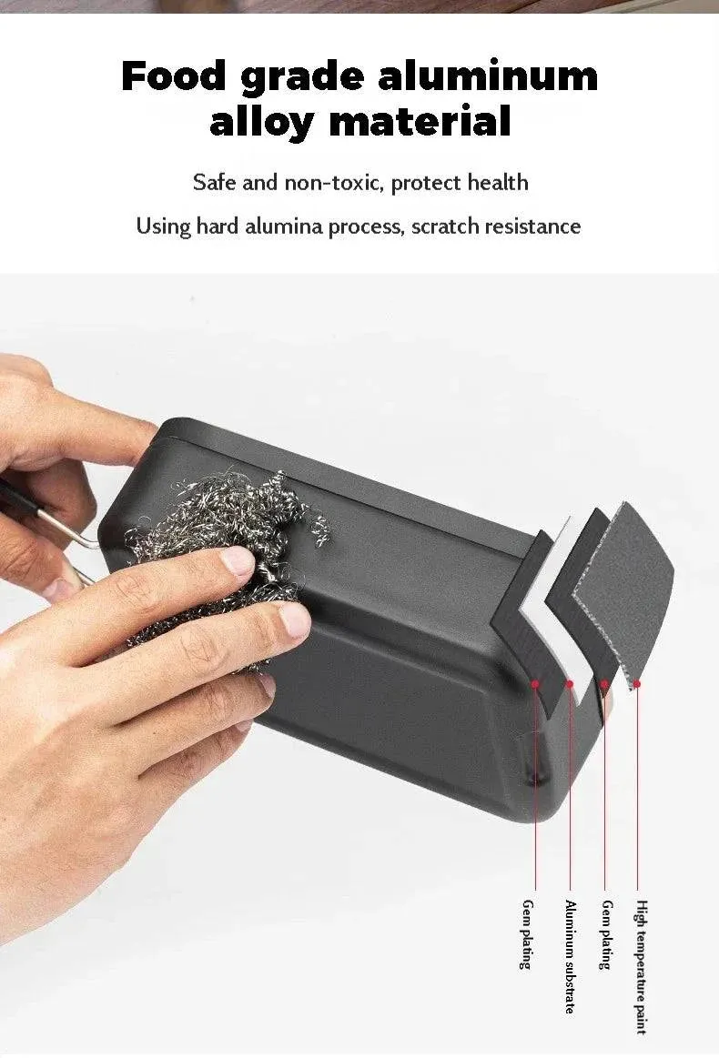 ALOCS Customer's Aluminum Alloy Lunch Box Tableware Camping Camping Tableware Portable Set Lunch Box with Fork Spoon Stove