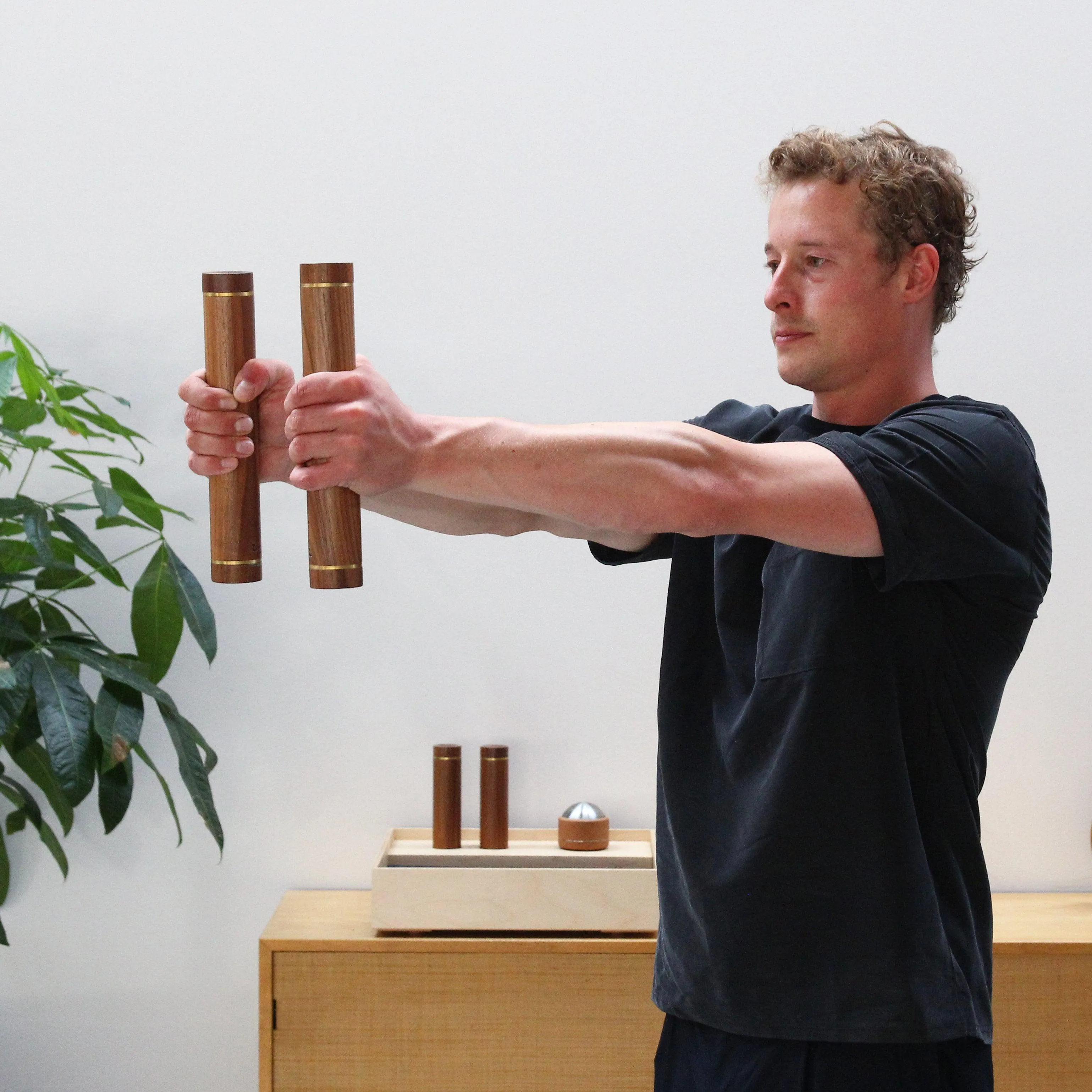 American Walnut Dumbbell Set
