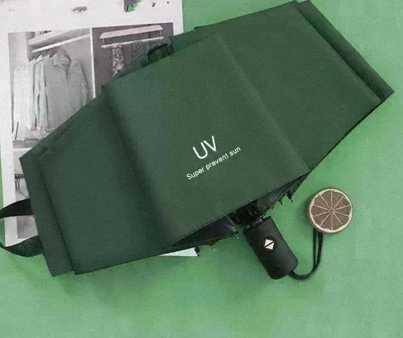 Automatic Lady's Rain & Sun Folding Umbrella
