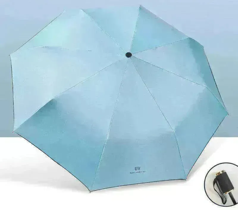 Automatic Lady's Rain & Sun Folding Umbrella