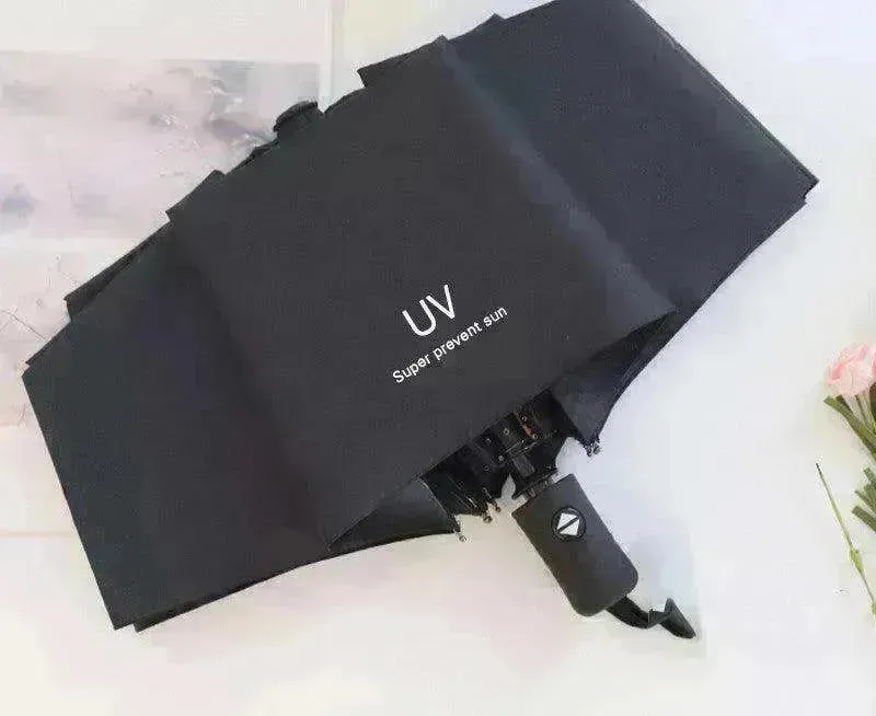 Automatic Lady's Rain & Sun Folding Umbrella