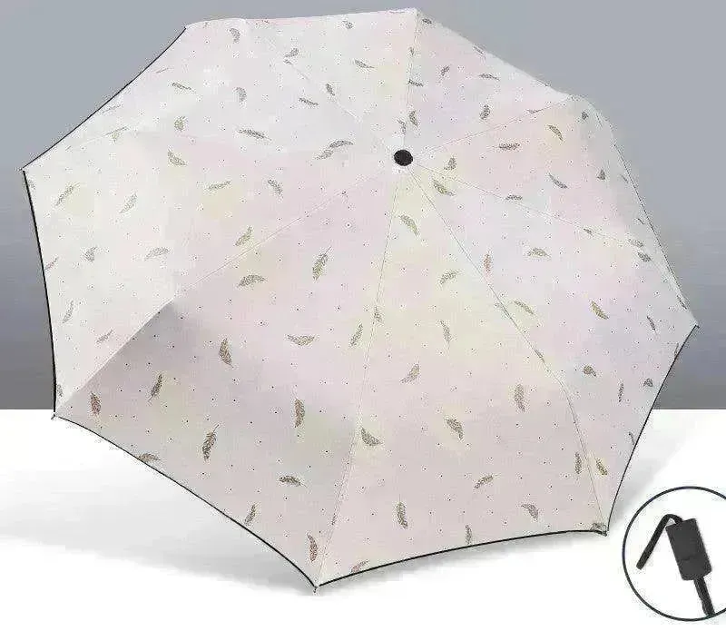 Automatic Lady's Rain & Sun Folding Umbrella
