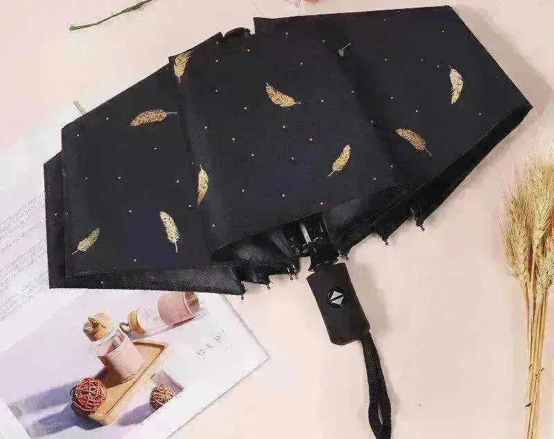 Automatic Lady's Rain & Sun Folding Umbrella