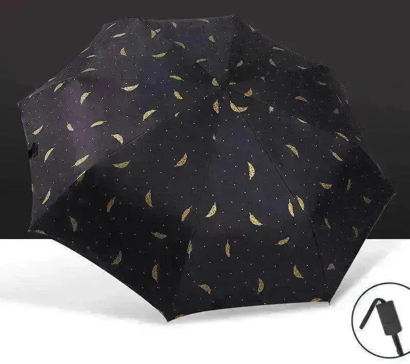 Automatic Lady's Rain & Sun Folding Umbrella