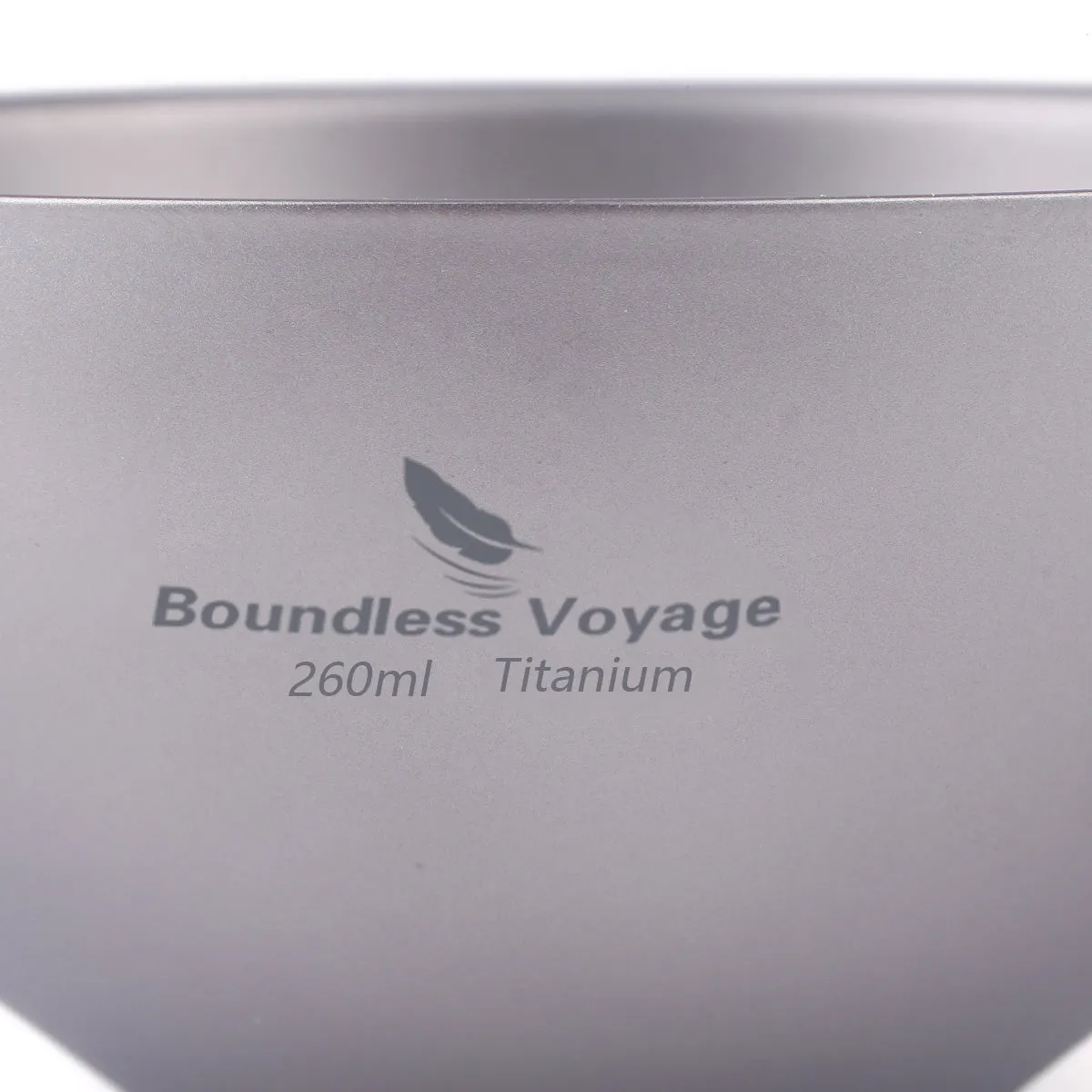 Boundless Voyage Titanium Double-Wall Bowl  260ml Outdoor Camping Tableware Lightweight