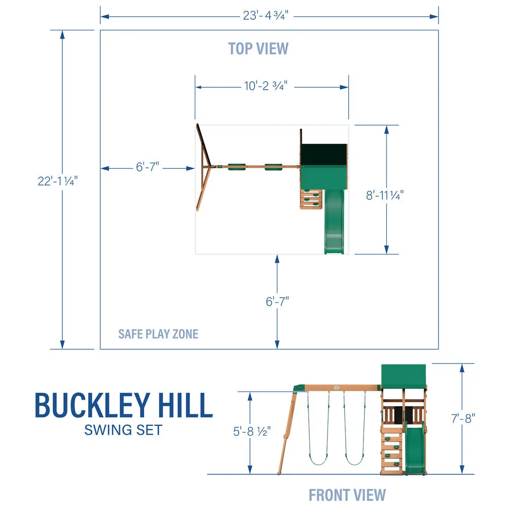 BYD Buckley Hill Playtower with Swing And Slide