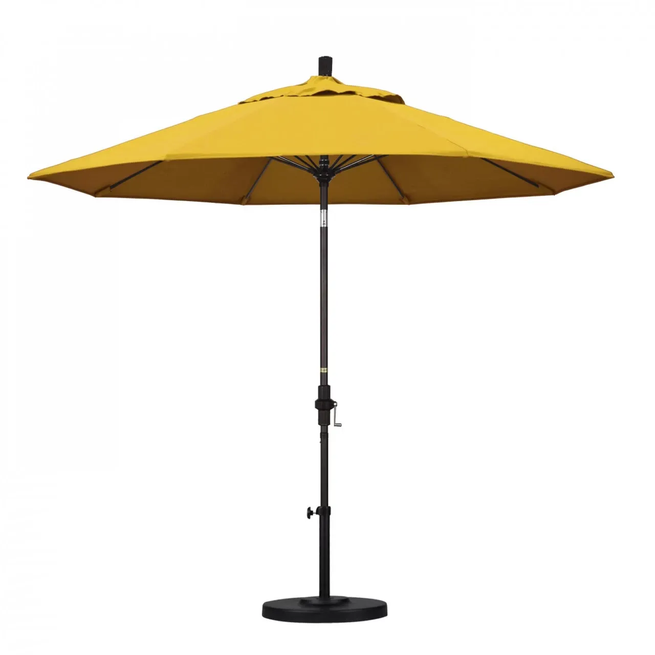 California Umbrella Sun Master Series 9 ft Patio Umbrella - Stylish Collar Tilt with Crank Lift for Easy Use