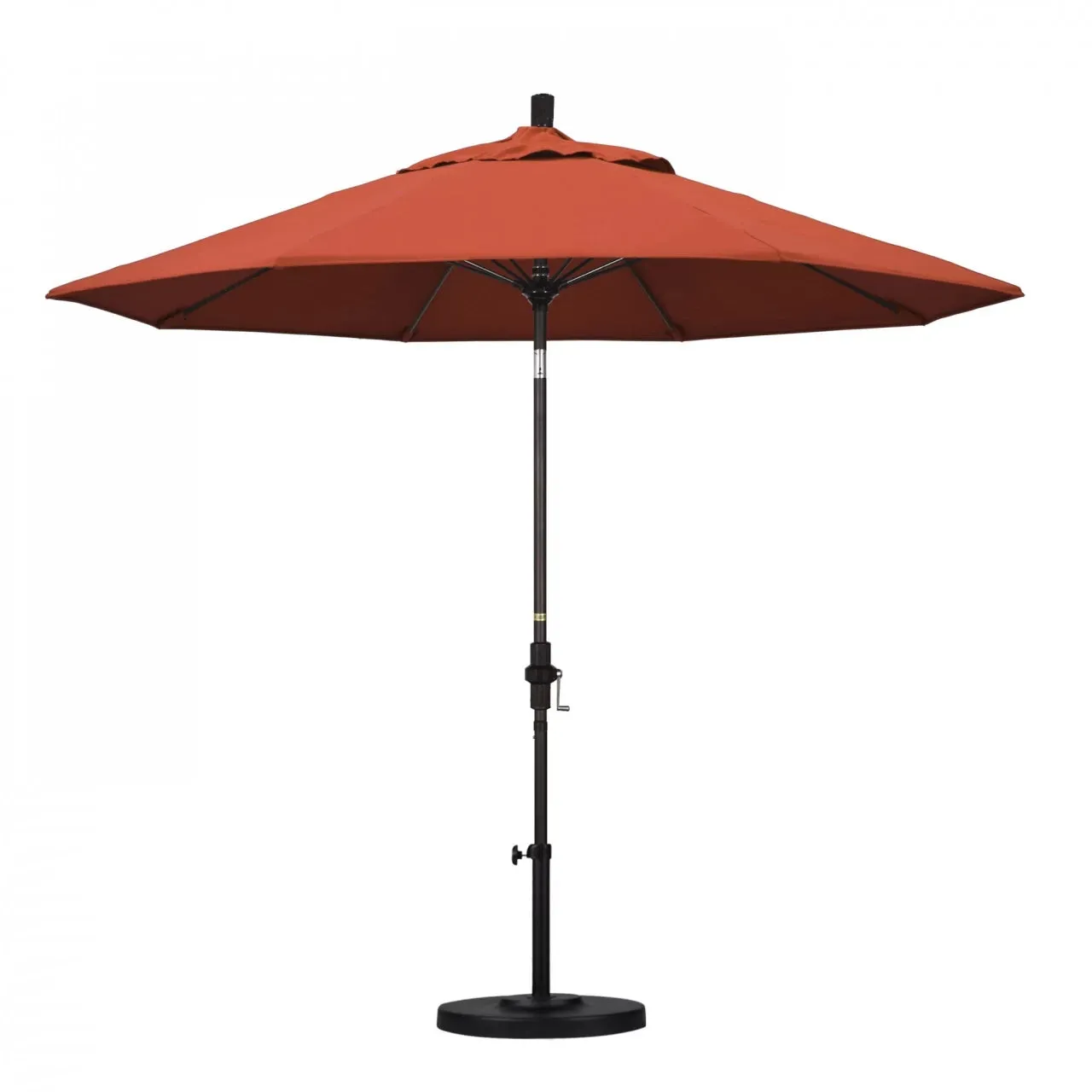 California Umbrella Sun Master Series 9 ft Patio Umbrella - Stylish Collar Tilt with Crank Lift for Easy Use