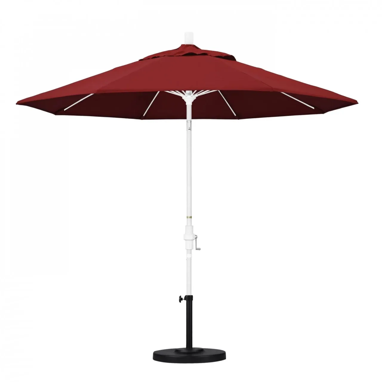 California Umbrella Sun Master Series 9 ft Patio Umbrella - Stylish Collar Tilt with Crank Lift for Easy Use