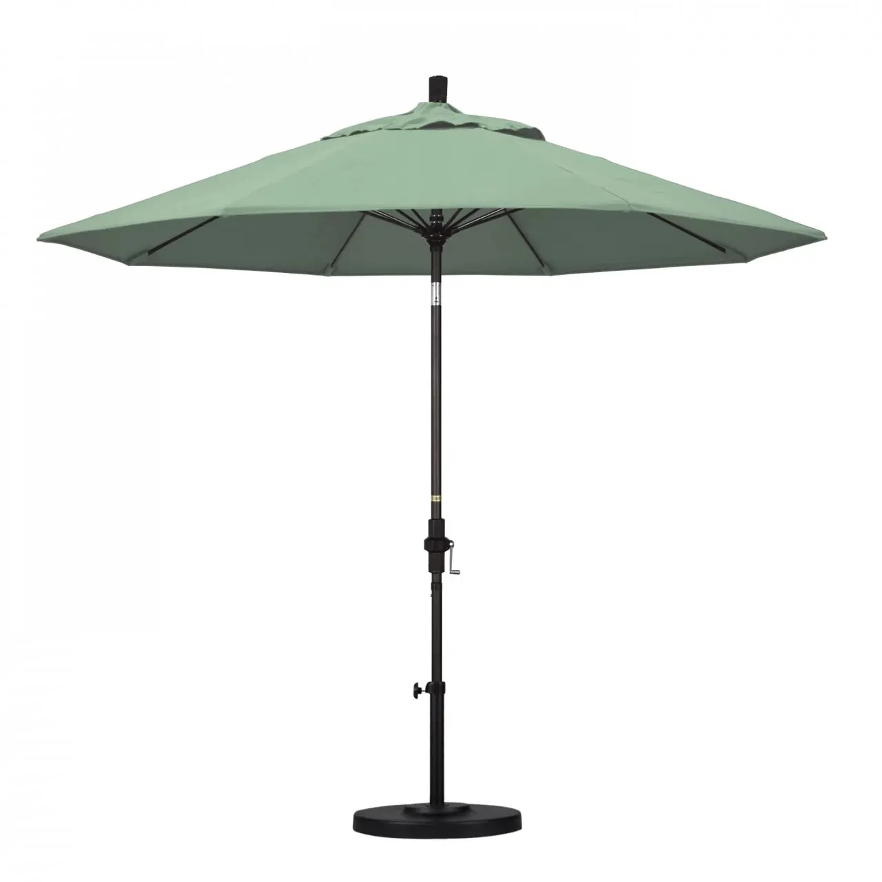 California Umbrella Sun Master Series 9 ft Patio Umbrella - Stylish Collar Tilt with Crank Lift for Easy Use