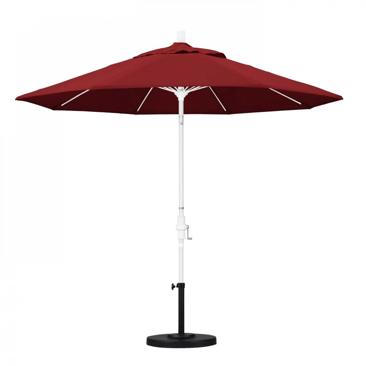 California Umbrella Sun Master Series 9 ft Patio Umbrella - Stylish Collar Tilt with Crank Lift for Easy Use