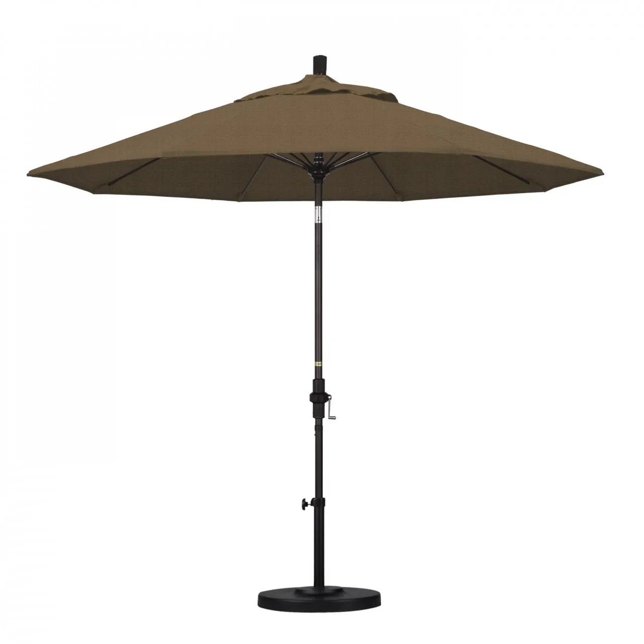 California Umbrella Sun Master Series 9 ft Patio Umbrella - Stylish Collar Tilt with Crank Lift for Easy Use