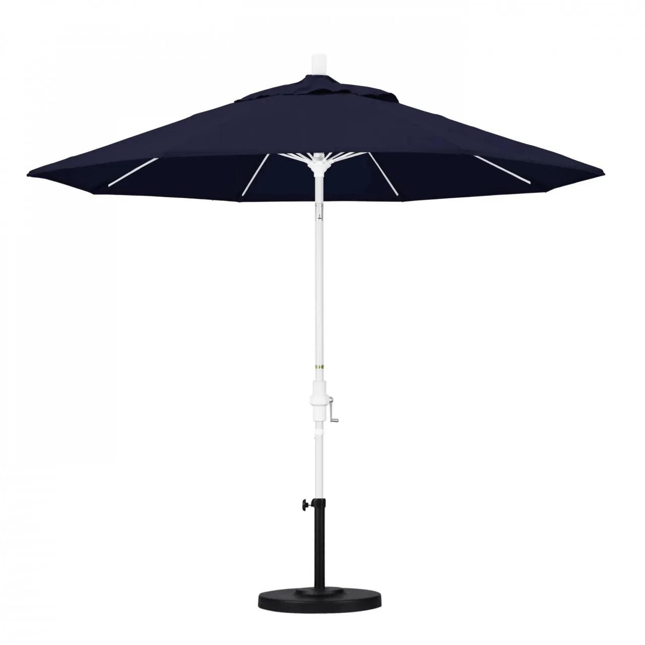 California Umbrella Sun Master Series 9 ft Patio Umbrella - Stylish Collar Tilt with Crank Lift for Easy Use