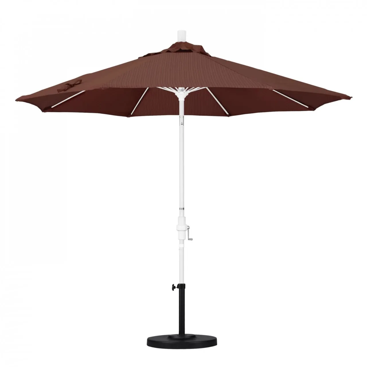 California Umbrella Sun Master Series 9 ft Patio Umbrella - Stylish Collar Tilt with Crank Lift for Easy Use