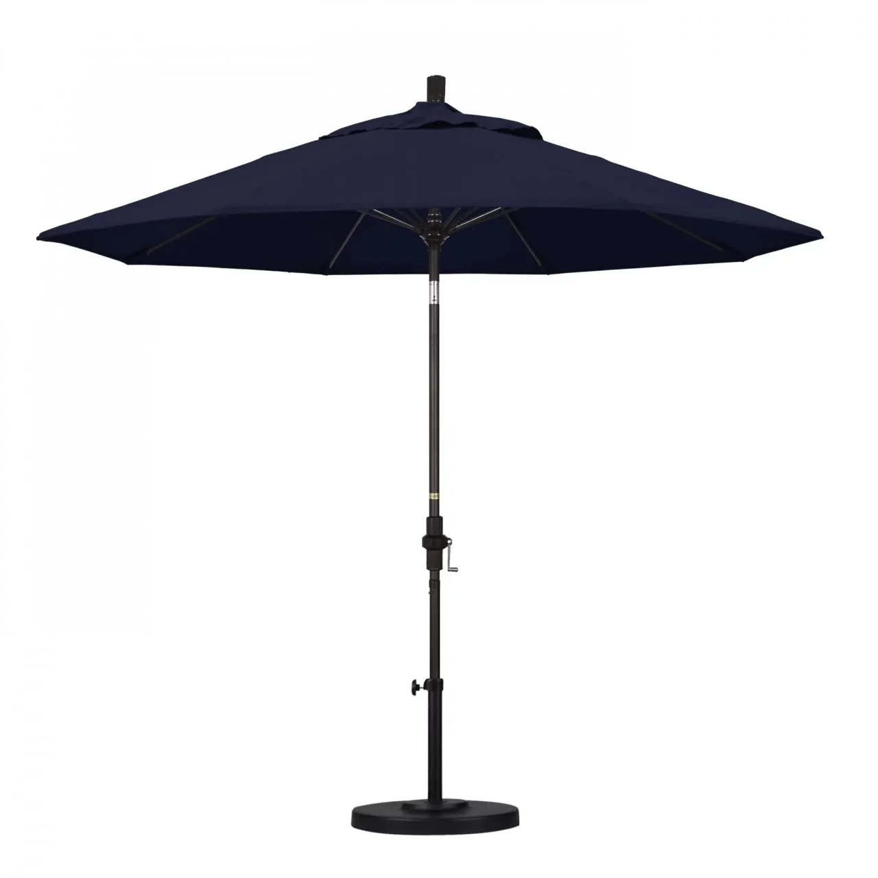 California Umbrella Sun Master Series 9 ft Patio Umbrella - Stylish Collar Tilt with Crank Lift for Easy Use