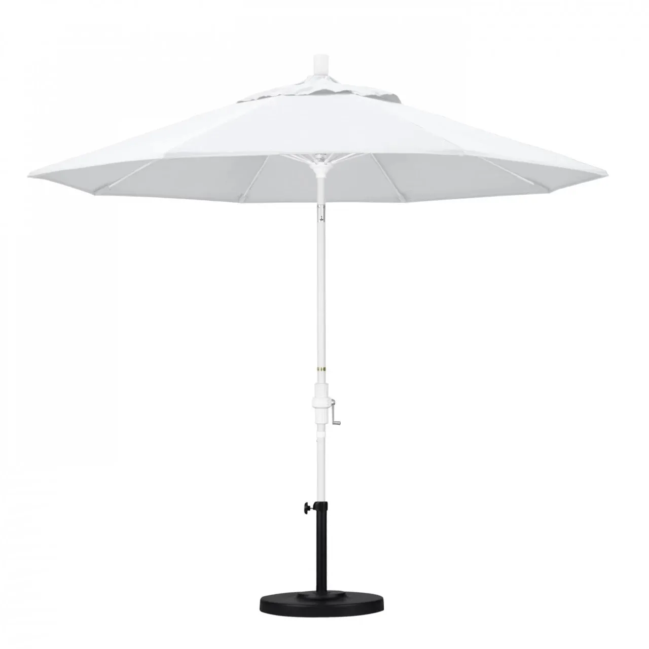 California Umbrella Sun Master Series 9 ft Patio Umbrella - Stylish Collar Tilt with Crank Lift for Easy Use
