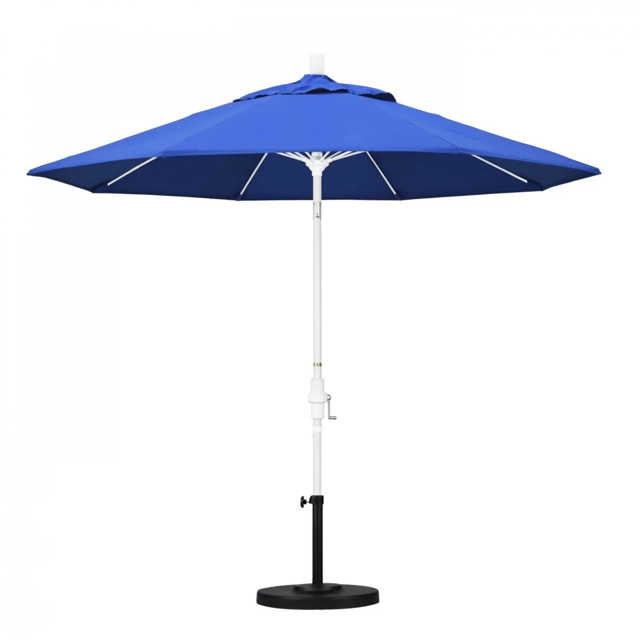 California Umbrella Sun Master Series 9 ft Patio Umbrella - Stylish Collar Tilt with Crank Lift for Easy Use