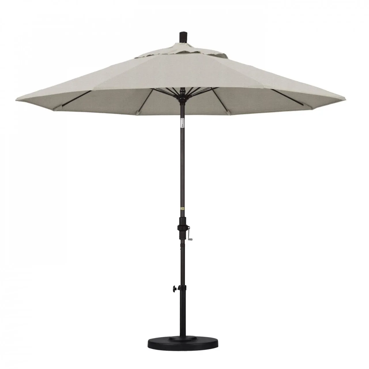 California Umbrella Sun Master Series 9 ft Patio Umbrella - Stylish Collar Tilt with Crank Lift for Easy Use