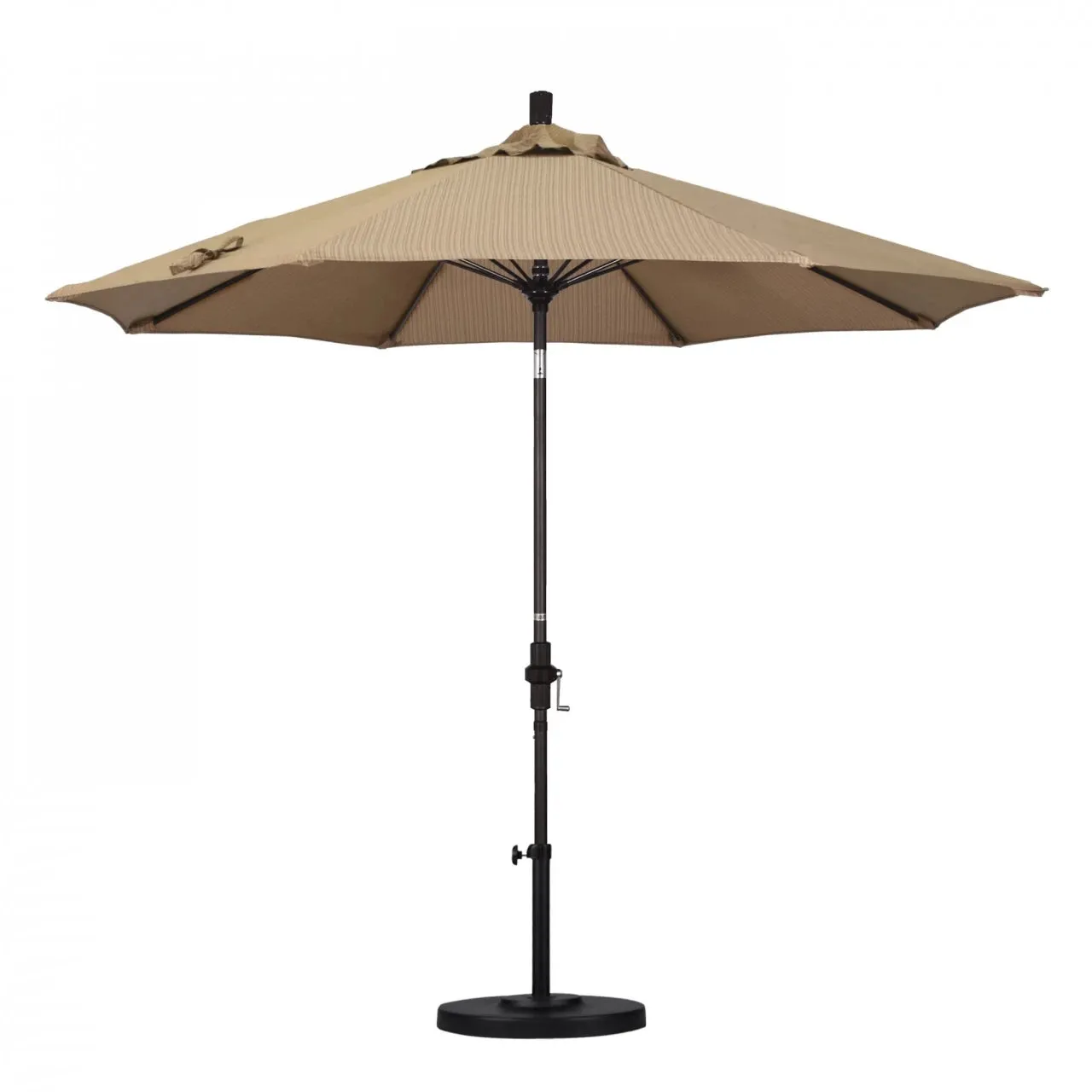 California Umbrella Sun Master Series 9 ft Patio Umbrella - Stylish Collar Tilt with Crank Lift for Easy Use