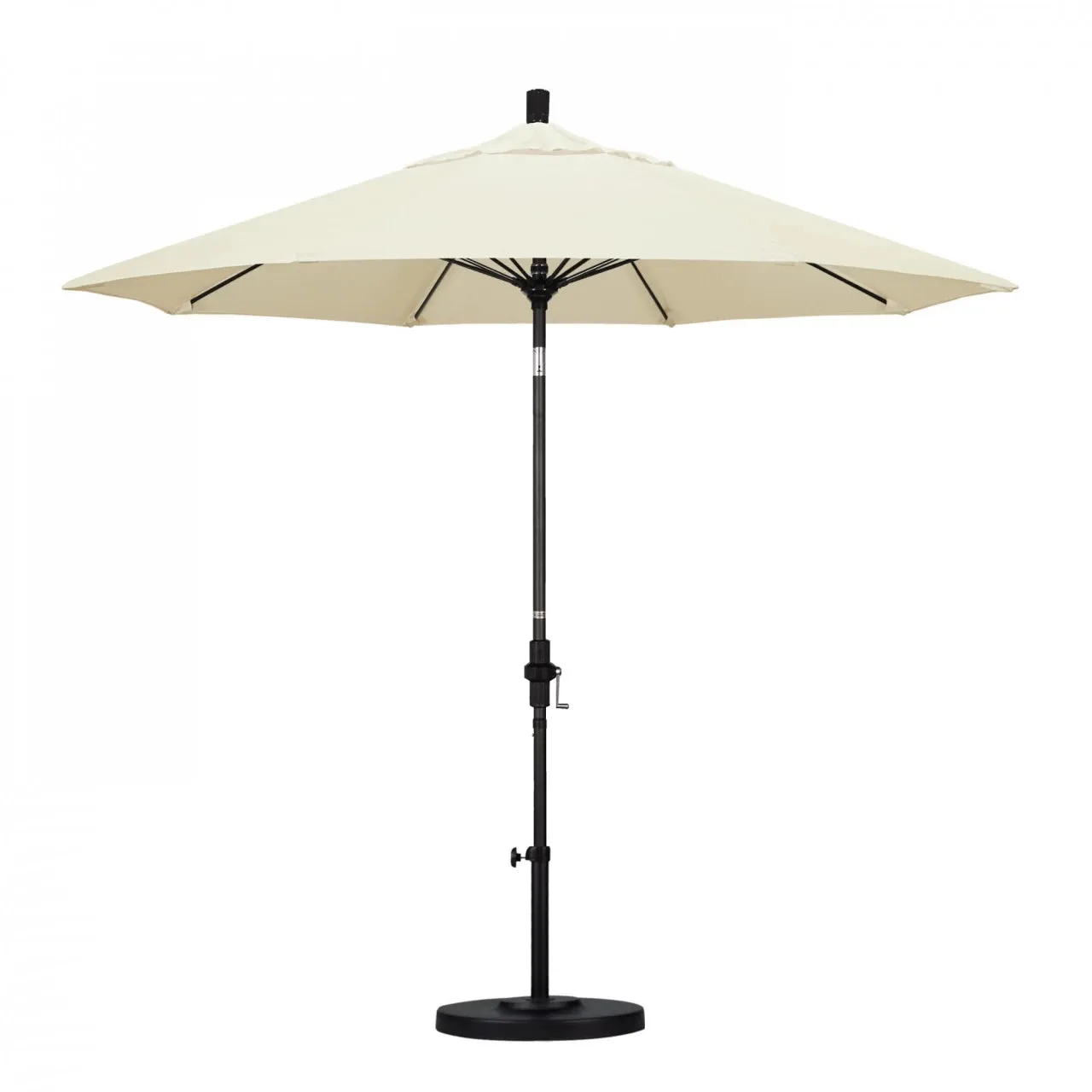 California Umbrella Sun Master Series 9 ft Patio Umbrella - Stylish Collar Tilt with Crank Lift for Easy Use