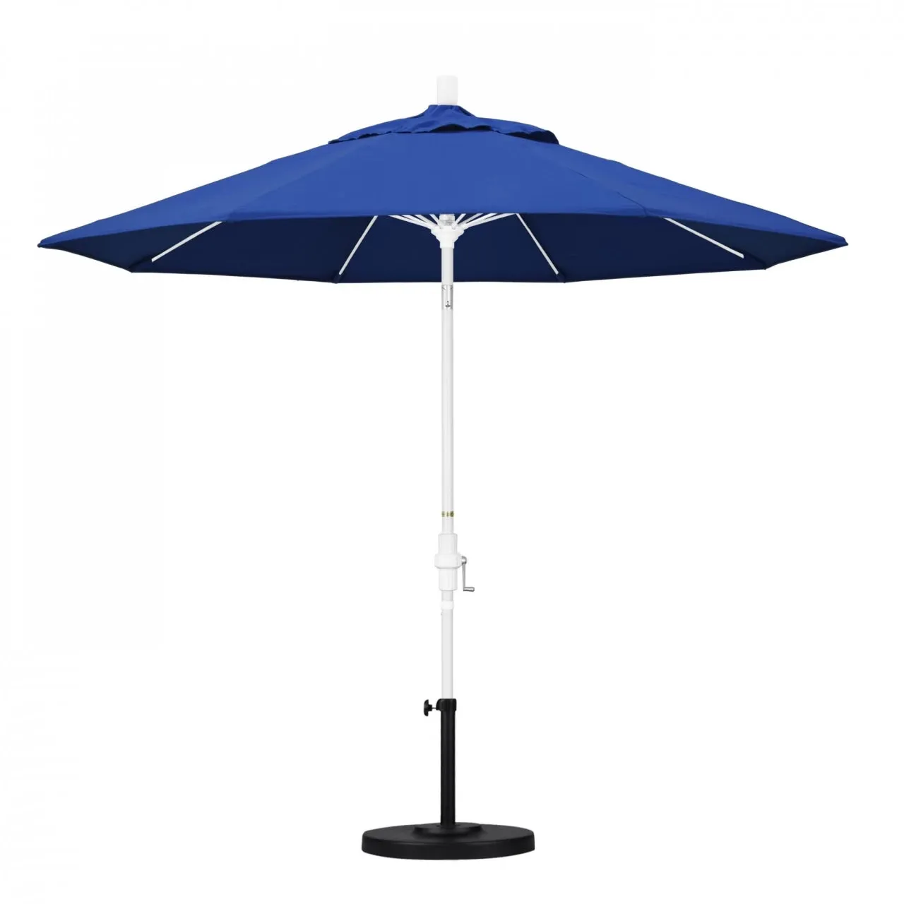 California Umbrella Sun Master Series 9 ft Patio Umbrella - Stylish Collar Tilt with Crank Lift for Easy Use