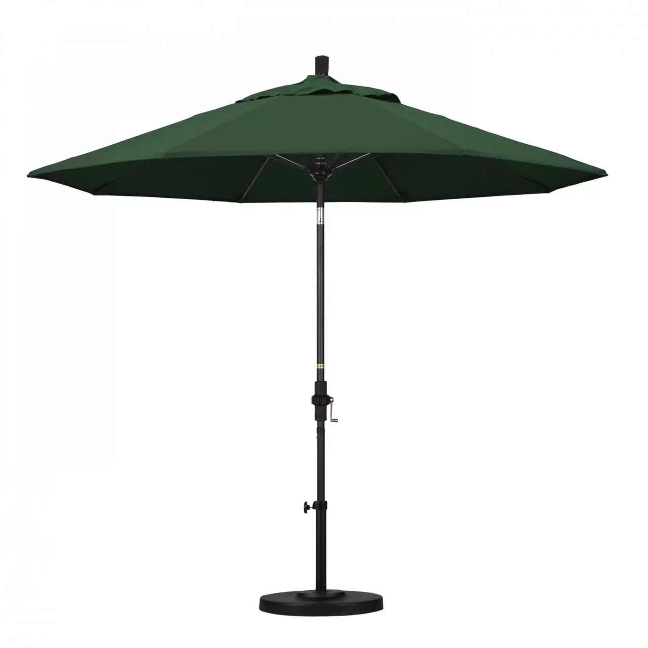 California Umbrella Sun Master Series 9 ft Patio Umbrella - Stylish Collar Tilt with Crank Lift for Easy Use