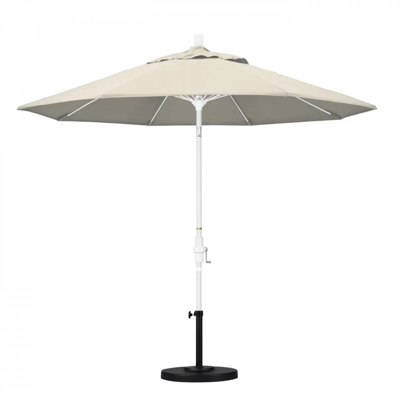 California Umbrella Sun Master Series 9 ft Patio Umbrella - Stylish Collar Tilt with Crank Lift for Easy Use