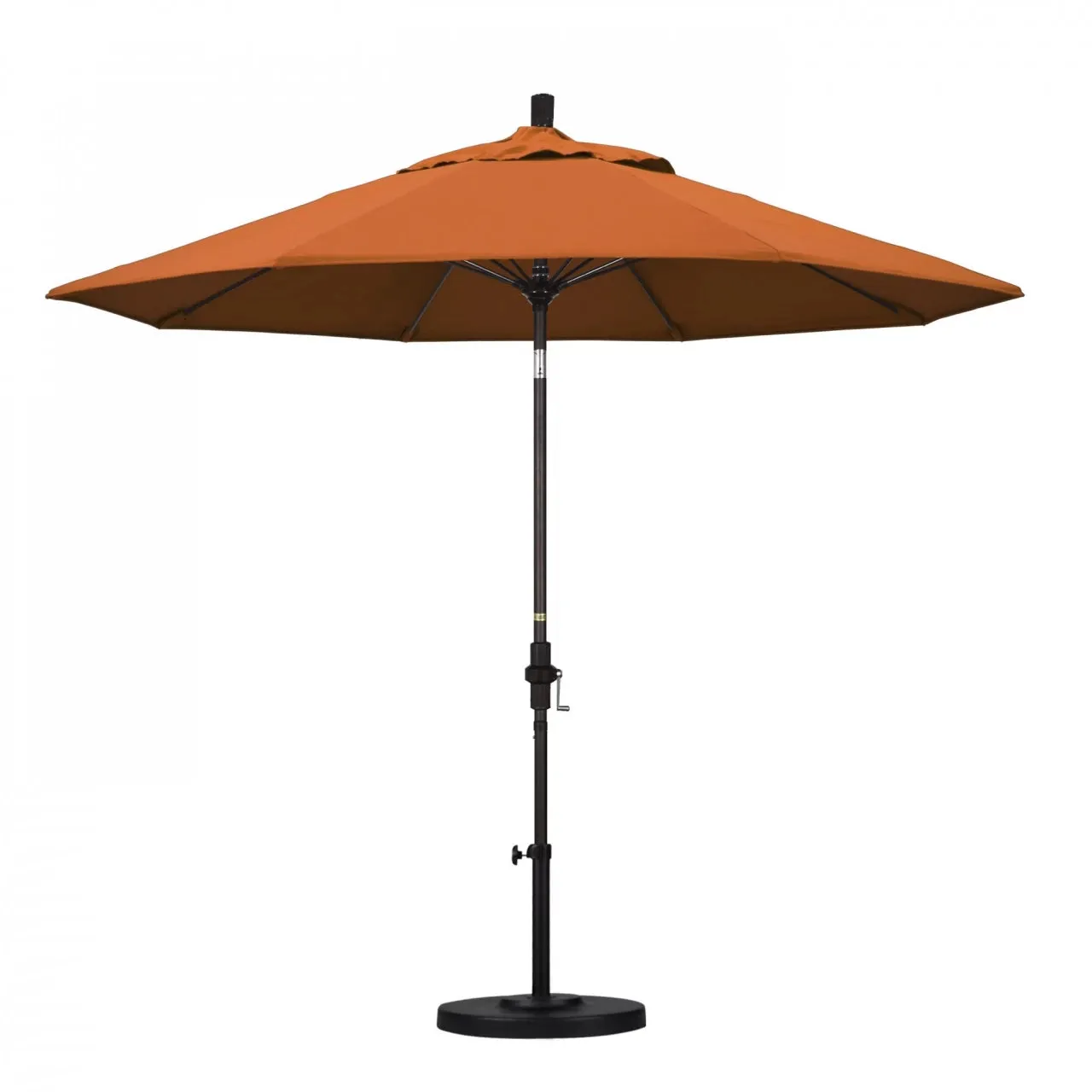California Umbrella Sun Master Series 9 ft Patio Umbrella - Stylish Collar Tilt with Crank Lift for Easy Use