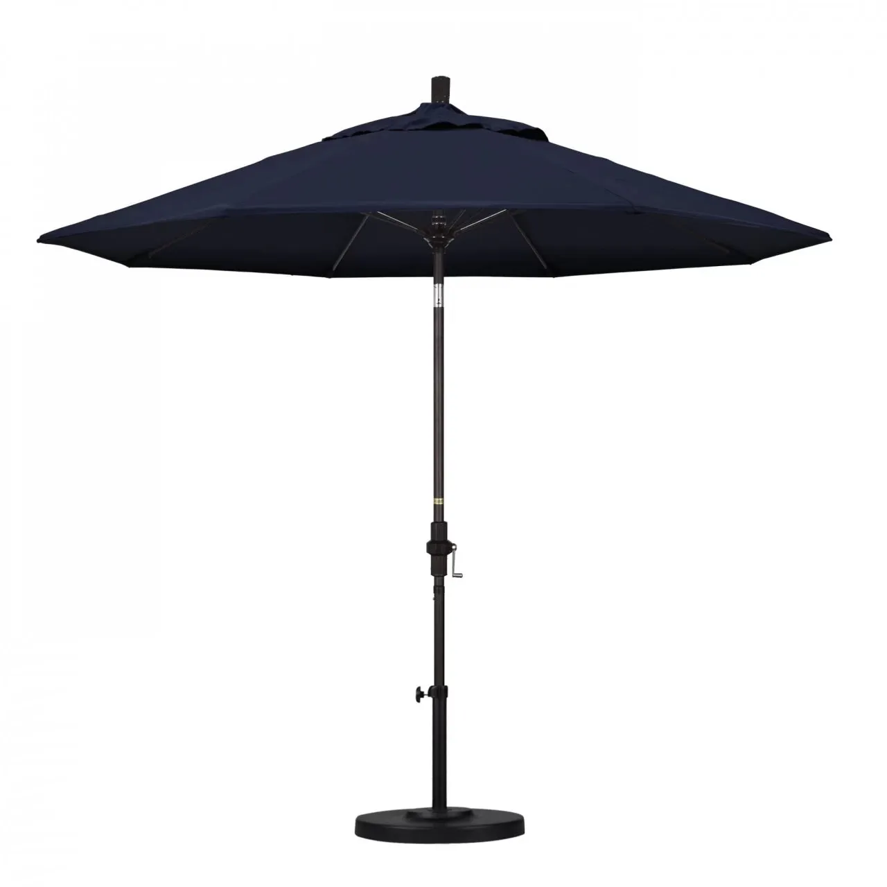 California Umbrella Sun Master Series 9 ft Patio Umbrella - Stylish Collar Tilt with Crank Lift for Easy Use