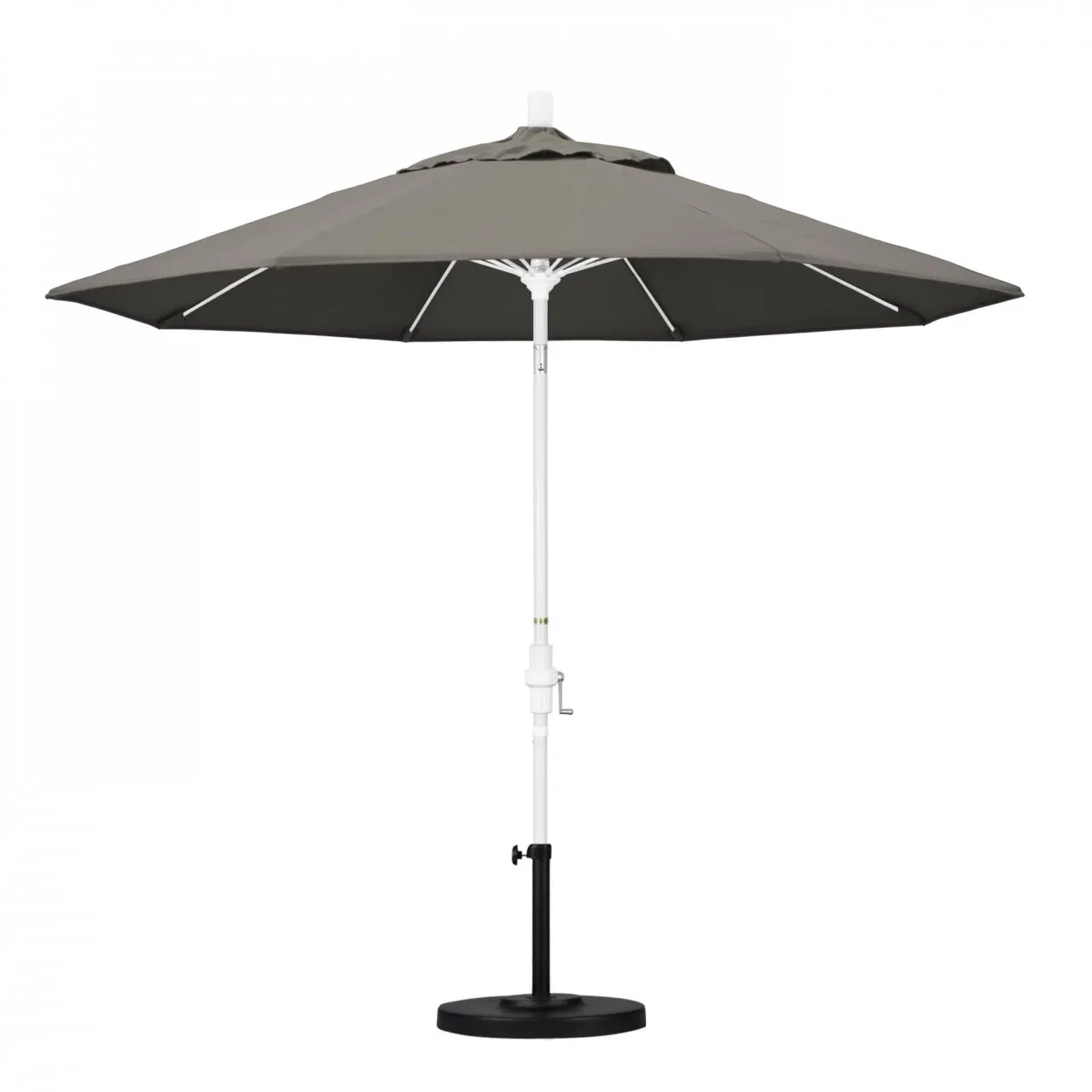 California Umbrella Sun Master Series 9 ft Patio Umbrella - Stylish Collar Tilt with Crank Lift for Easy Use
