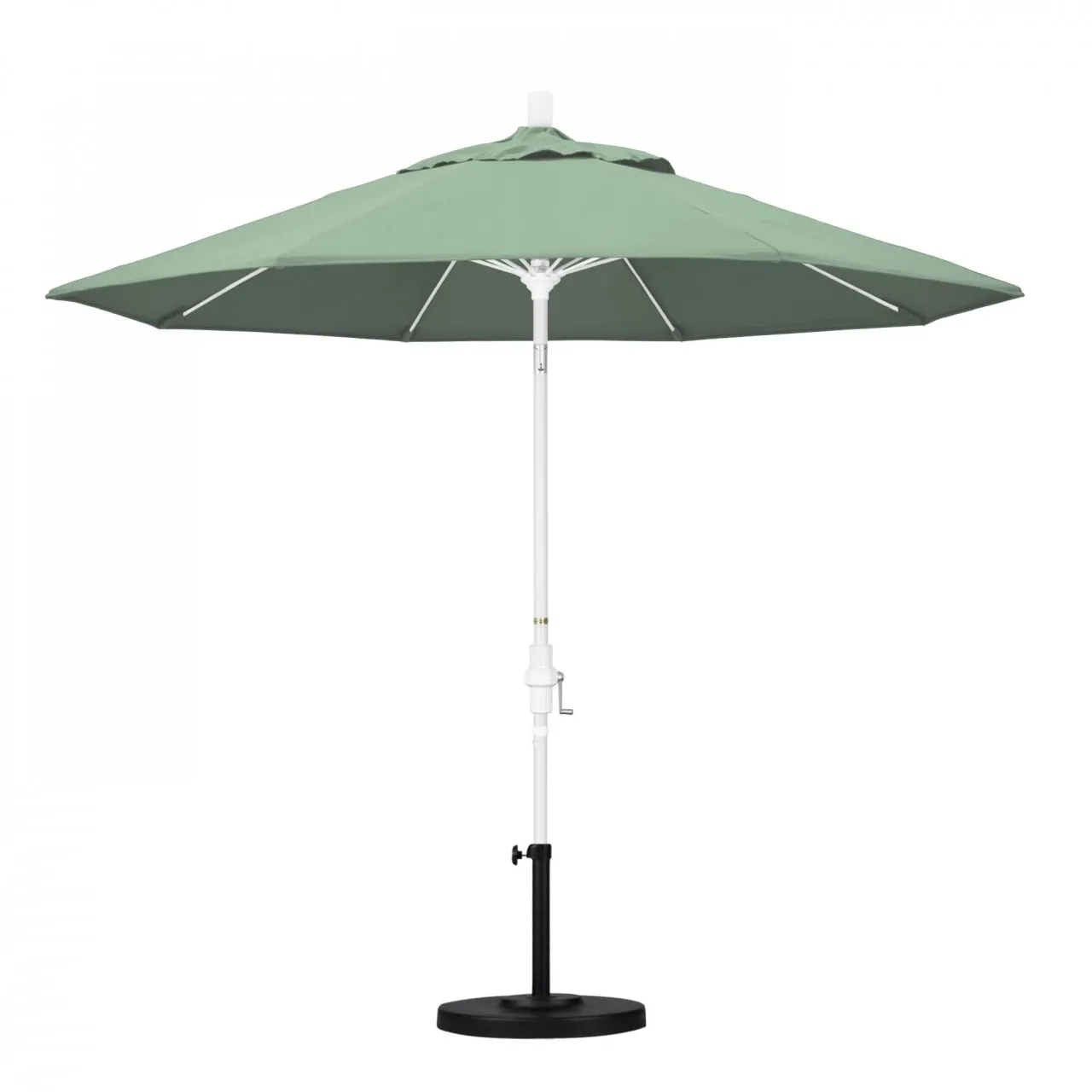 California Umbrella Sun Master Series 9 ft Patio Umbrella - Stylish Collar Tilt with Crank Lift for Easy Use