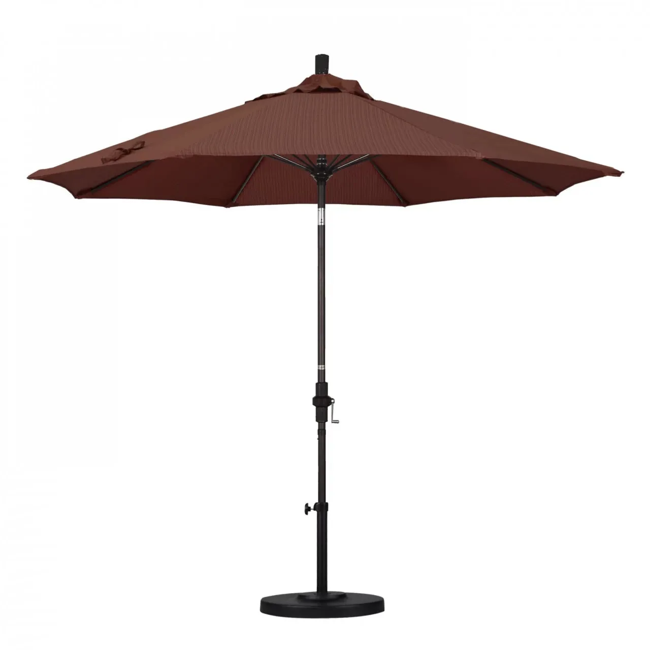 California Umbrella Sun Master Series 9 ft Patio Umbrella - Stylish Collar Tilt with Crank Lift for Easy Use