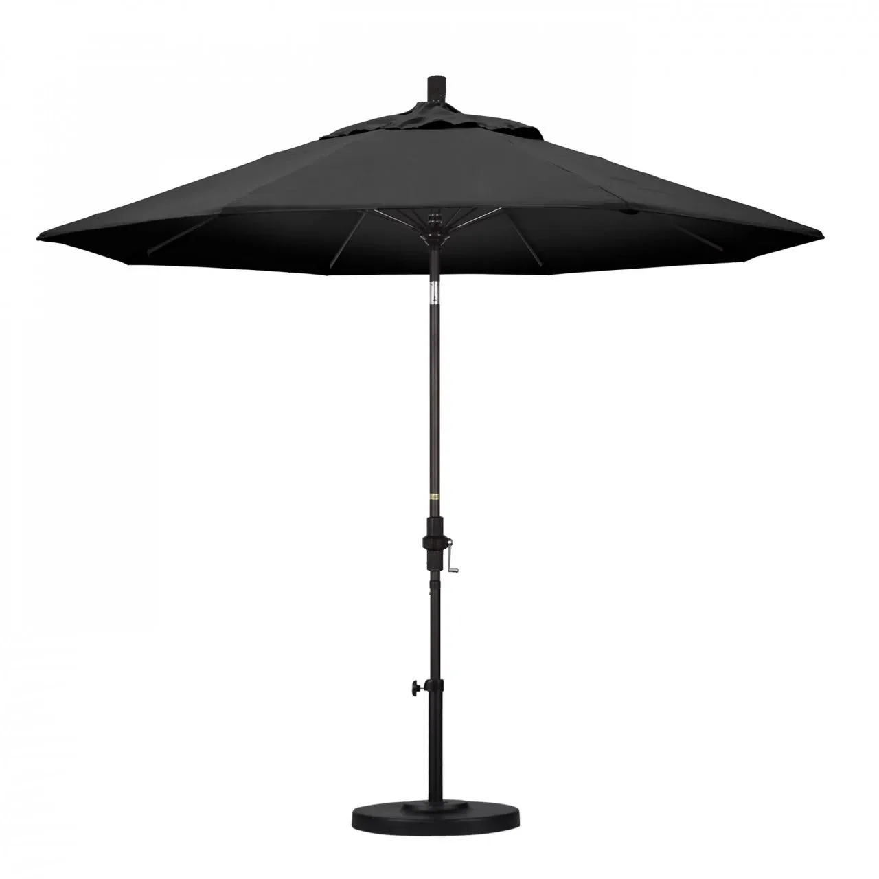 California Umbrella Sun Master Series 9 ft Patio Umbrella - Stylish Collar Tilt with Crank Lift for Easy Use