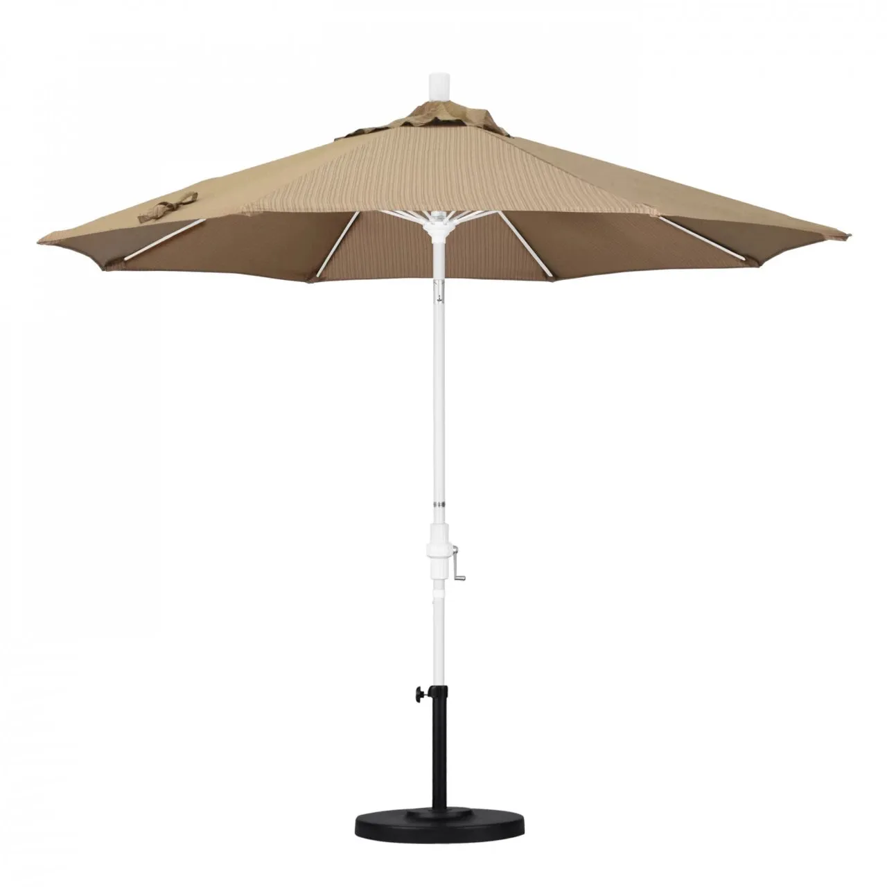 California Umbrella Sun Master Series 9 ft Patio Umbrella - Stylish Collar Tilt with Crank Lift for Easy Use