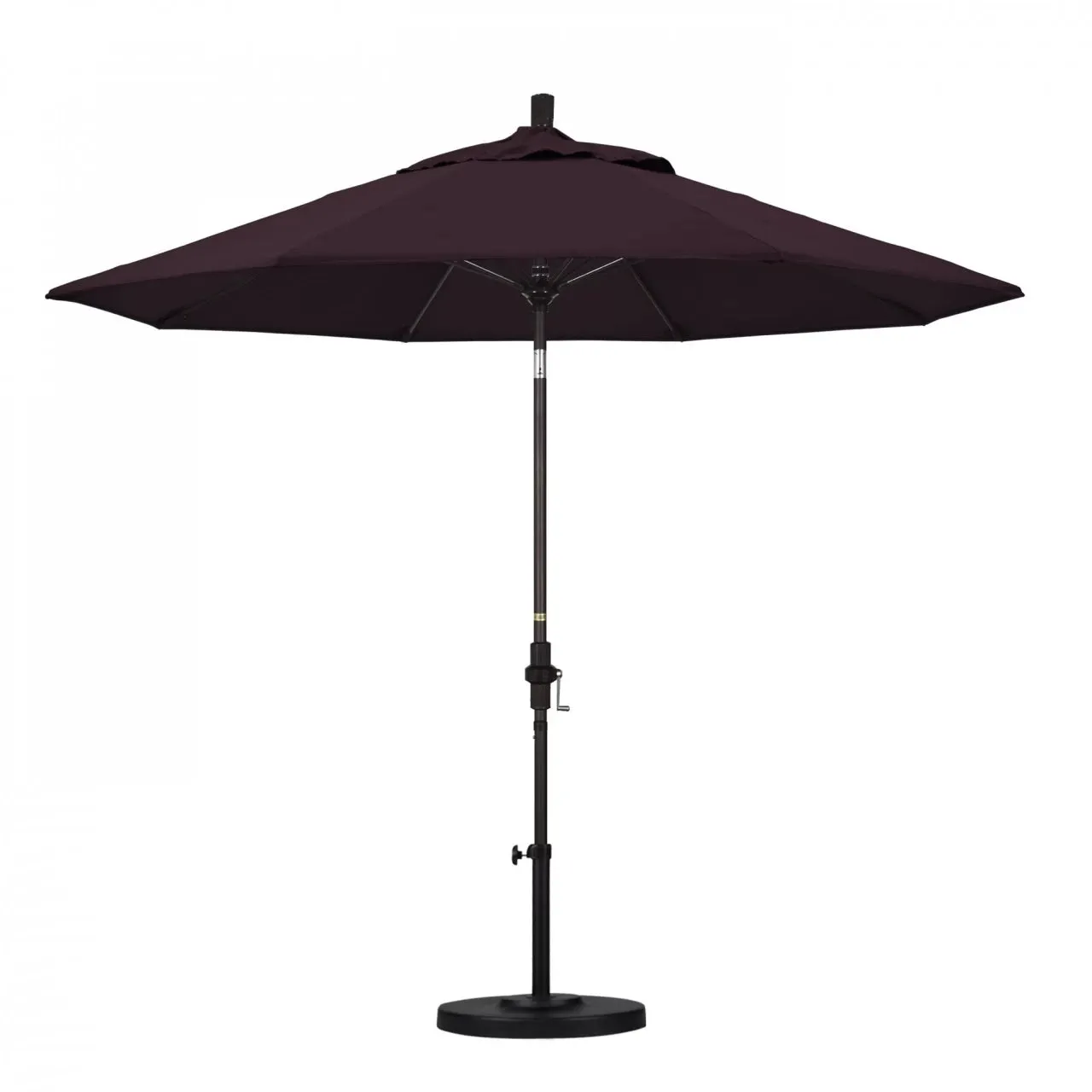 California Umbrella Sun Master Series 9 ft Patio Umbrella - Stylish Collar Tilt with Crank Lift for Easy Use