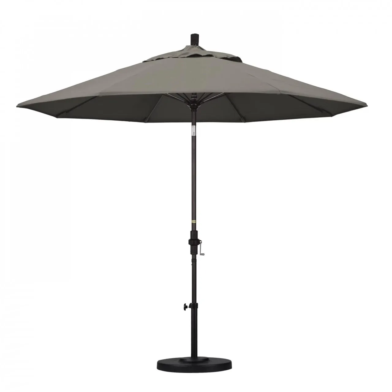 California Umbrella Sun Master Series 9 ft Patio Umbrella - Stylish Collar Tilt with Crank Lift for Easy Use