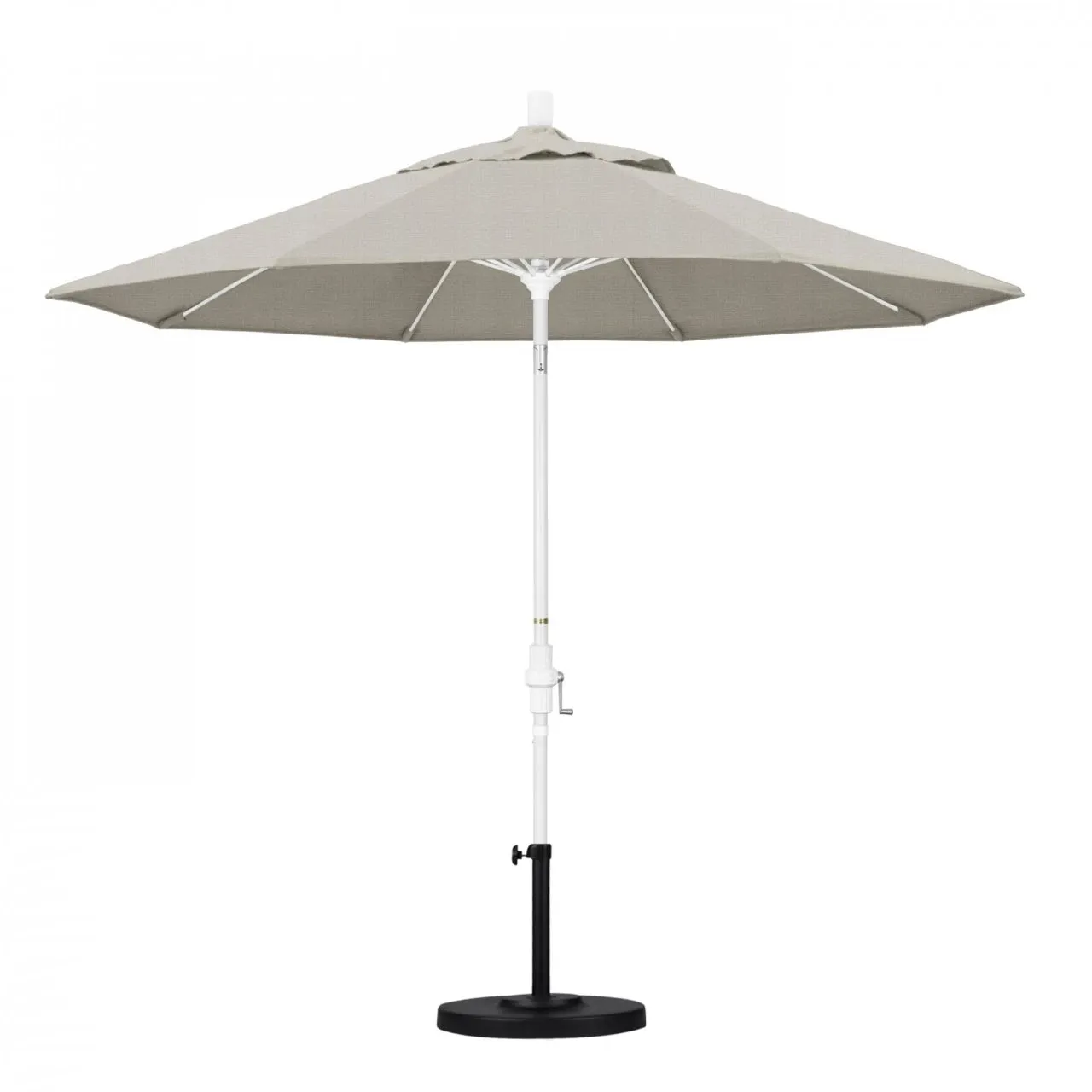 California Umbrella Sun Master Series 9 ft Patio Umbrella - Stylish Collar Tilt with Crank Lift for Easy Use