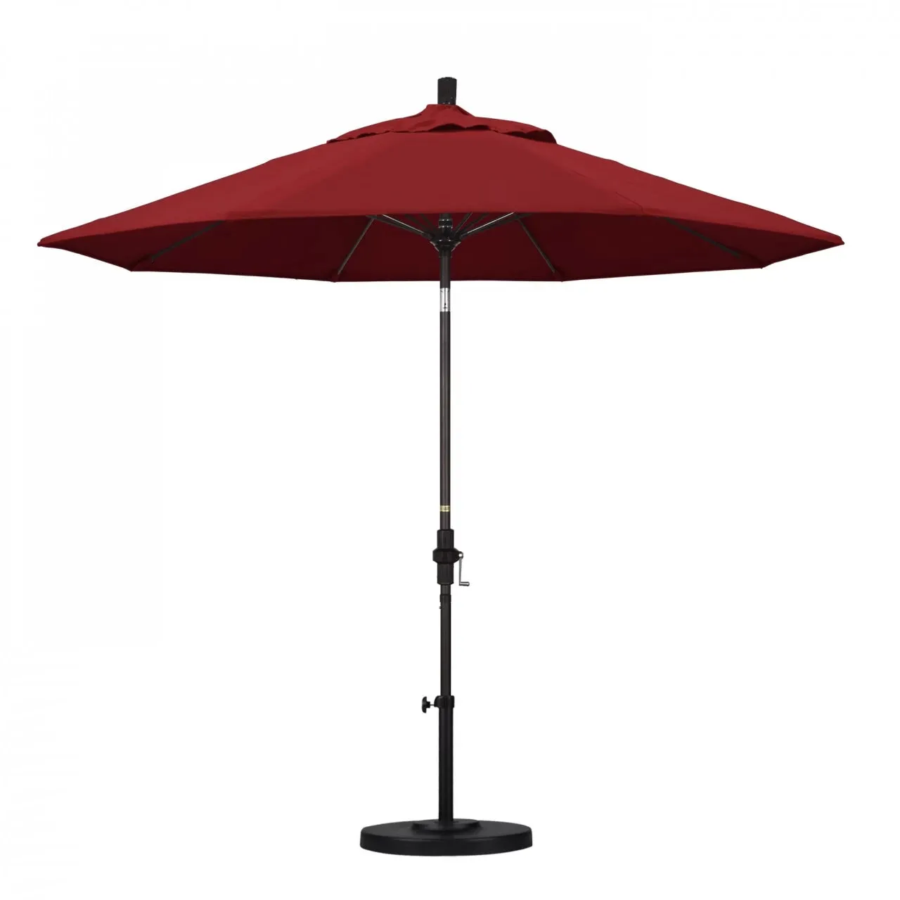 California Umbrella Sun Master Series 9 ft Patio Umbrella - Stylish Collar Tilt with Crank Lift for Easy Use