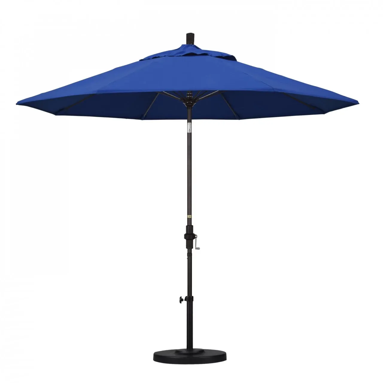 California Umbrella Sun Master Series 9 ft Patio Umbrella - Stylish Collar Tilt with Crank Lift for Easy Use