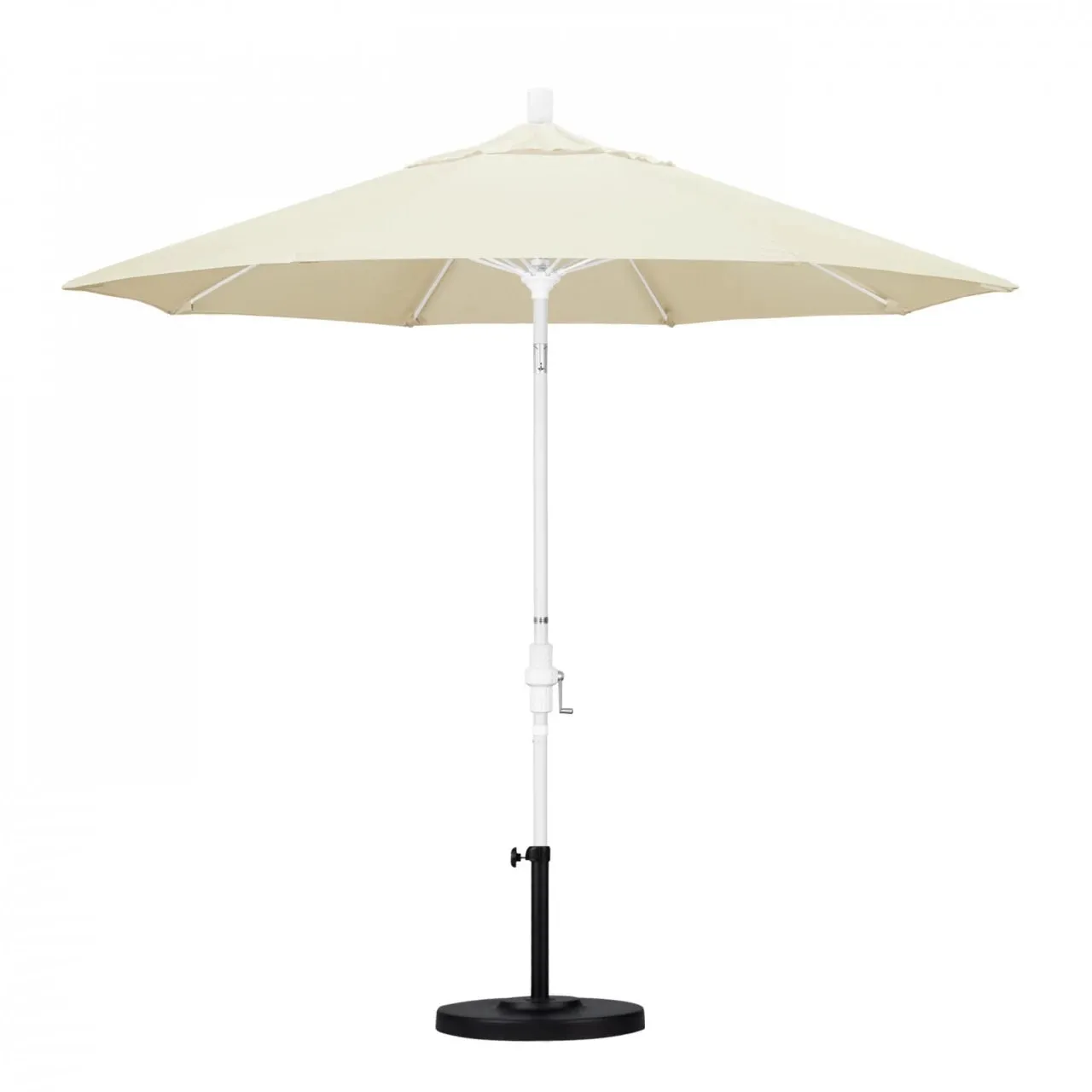 California Umbrella Sun Master Series 9 ft Patio Umbrella - Stylish Collar Tilt with Crank Lift for Easy Use