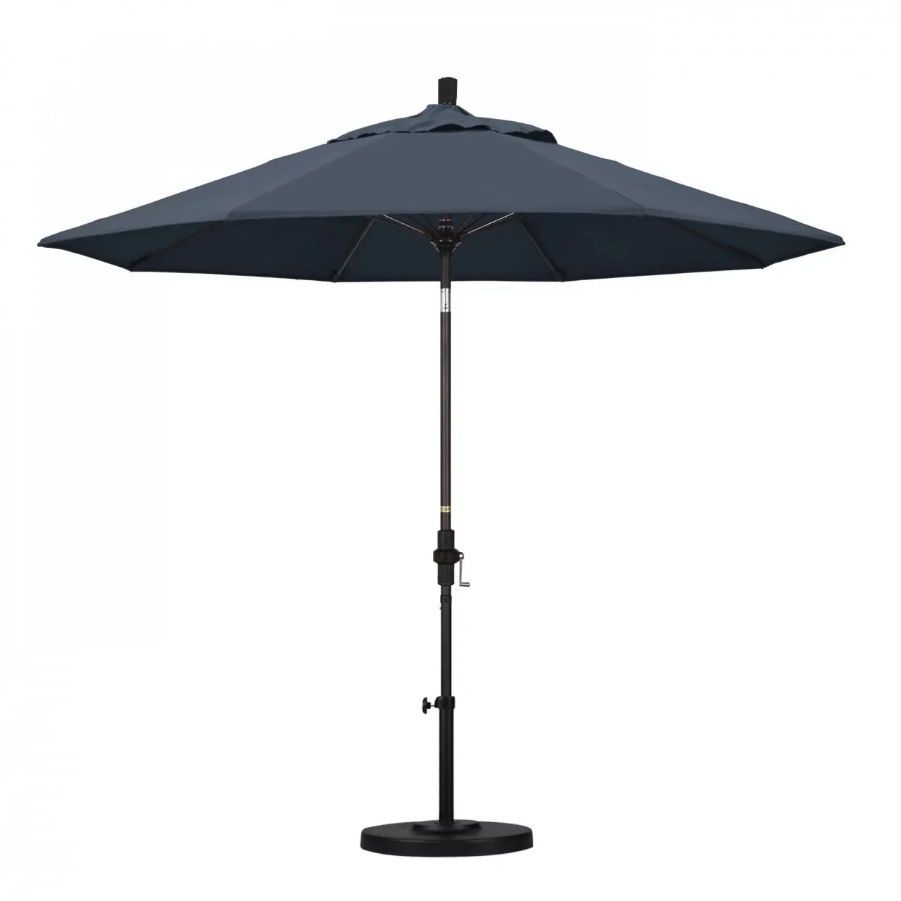California Umbrella Sun Master Series 9 ft Patio Umbrella - Stylish Collar Tilt with Crank Lift for Easy Use