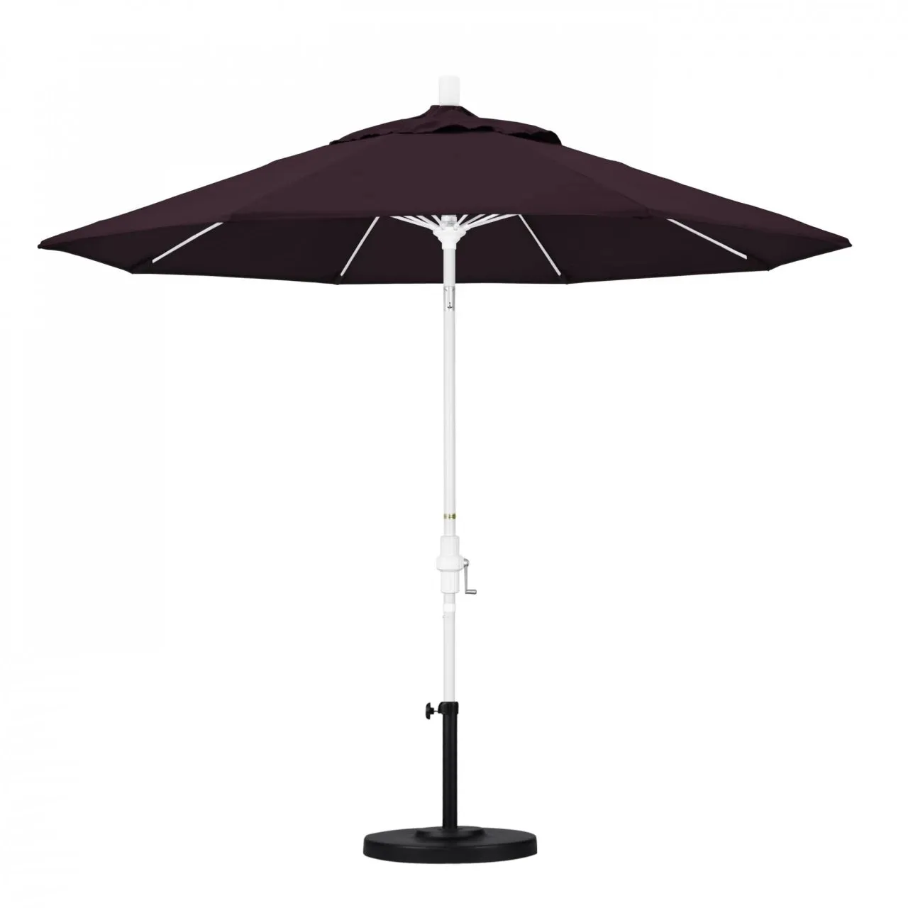 California Umbrella Sun Master Series 9 ft Patio Umbrella - Stylish Collar Tilt with Crank Lift for Easy Use